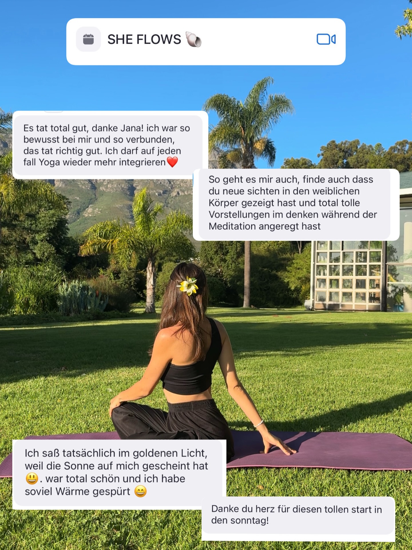 So schön, dass wir heute gemeinsam in meinem Women’s Day Special geflowt sind. Durch einen sinnlichen Yoga-Flow und eine tiefgehende Schoßraum-Meditation durften wir uns verbinden, spüren und einfach sein.
Euer Feedback danach hat mich unglaublich berührt und so sehr gefreut. Es ist jedes Mal wieder kraftvoll, diesen Raum miteinander zu teilen und erfüllt mich selbst mit so viel Freude und Dankbarkeit. ✨
DANKE!
#frauenzirkel #onlinefrauenkreis #schoßraumheilung #weiblichkeit