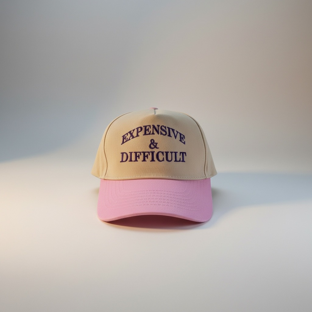 A little bold. A little unapologetic. Exactly the point. 🧢 Customize your "Expensive & Difficult" embroidered trucker hat — pick your hat and thread colors for a look that says it all. Link in Bio • $22 • Made to order. #ExpensiveAndDifficult #HatStyle #CustomHat #TruckerHat #StreetStyle #LinkInBio