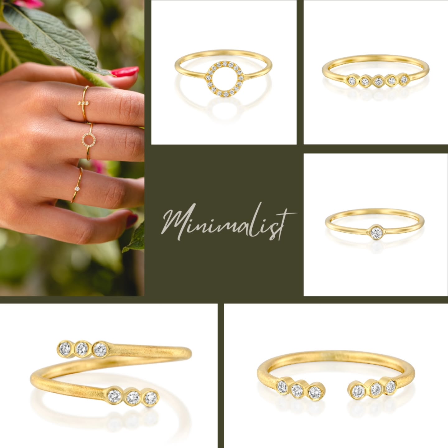 Minimalism at its finest. Delicate 14kt gold rings set with brilliant diamonds - designed to be worn alone or stacked effortlessly.
#jewelry #rings #goldjewelry #stacked #handcraftedjewelry