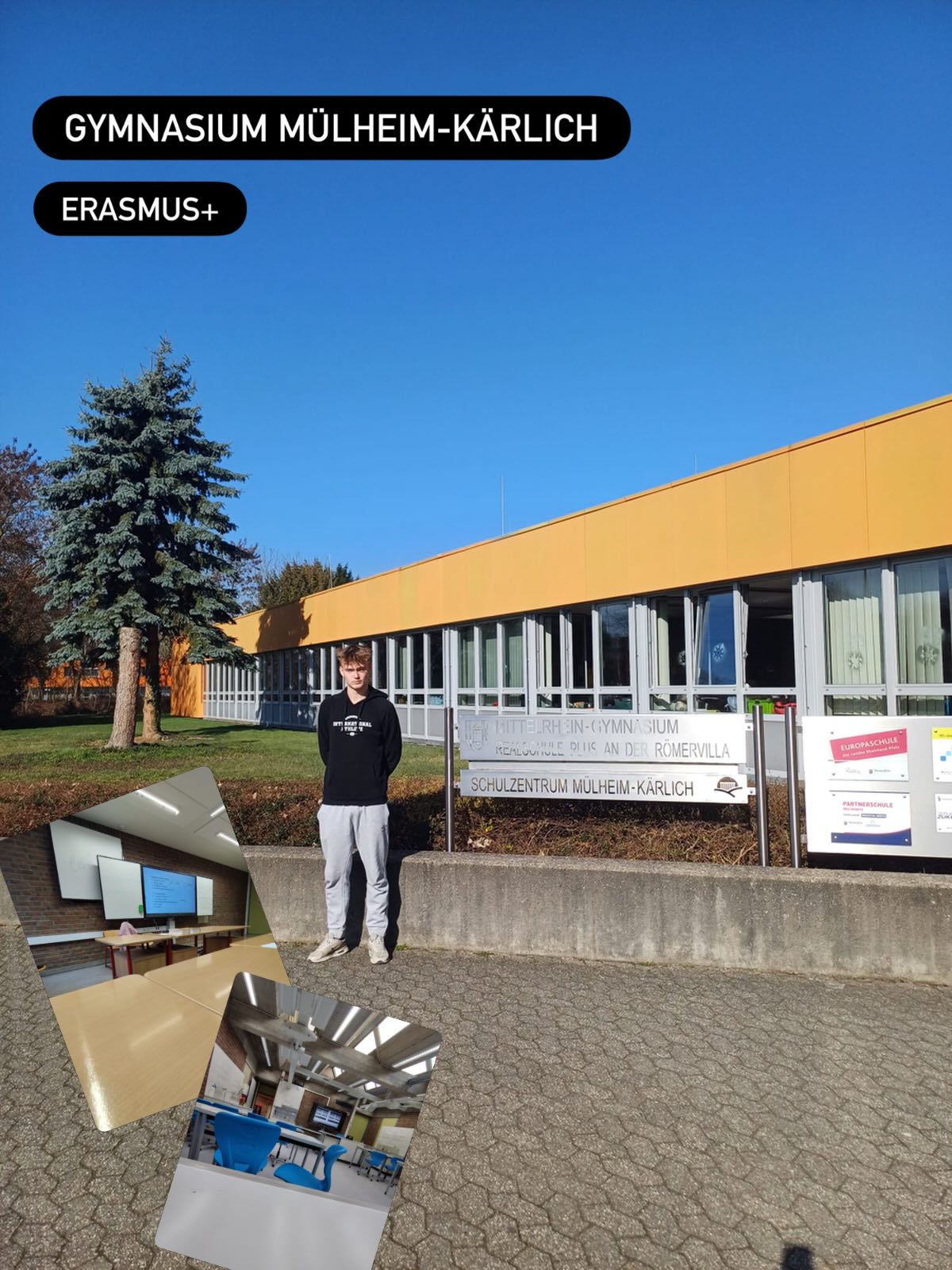 Filip Lámus ze 4.B vyměnil na 3 měsíce naše gymnázium za Gymnasium Mülheim-Kärlich nedaleko Koblenze.