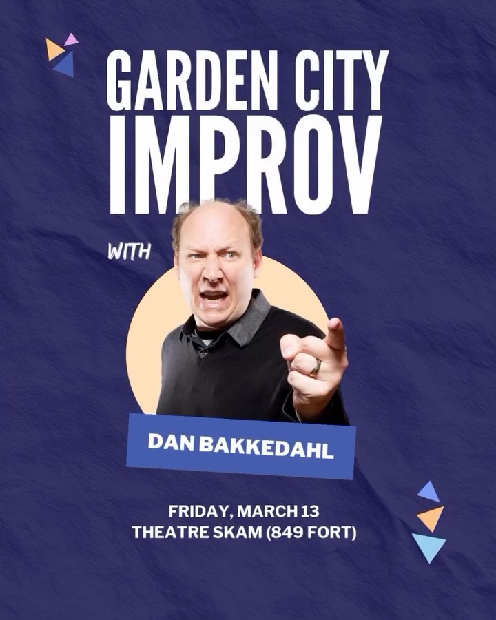 Friday, March 13! A night of hilarious improv comedy with Dan Bakkedahl and friends from the cast of Garden City Improv! Featuring @missritastclaire @kevin.matviw and @gardner_andrew
Tickets will go fast! Link in bio 🔗
#yyjimprov #yyjcomedy #victoriabc #gardencityimprov #danbakkedahl
@chek_aroundtown @johnnynovak @lamppostvictoria @yyjdateideas