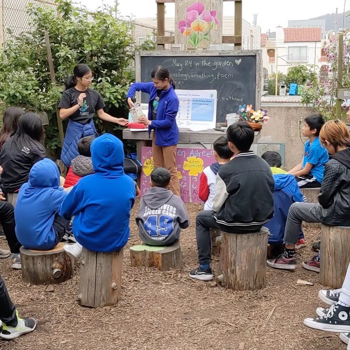 Throwback to our June session with Lawton Alternative Elementary School 5th graders in their beautiful SF garden!