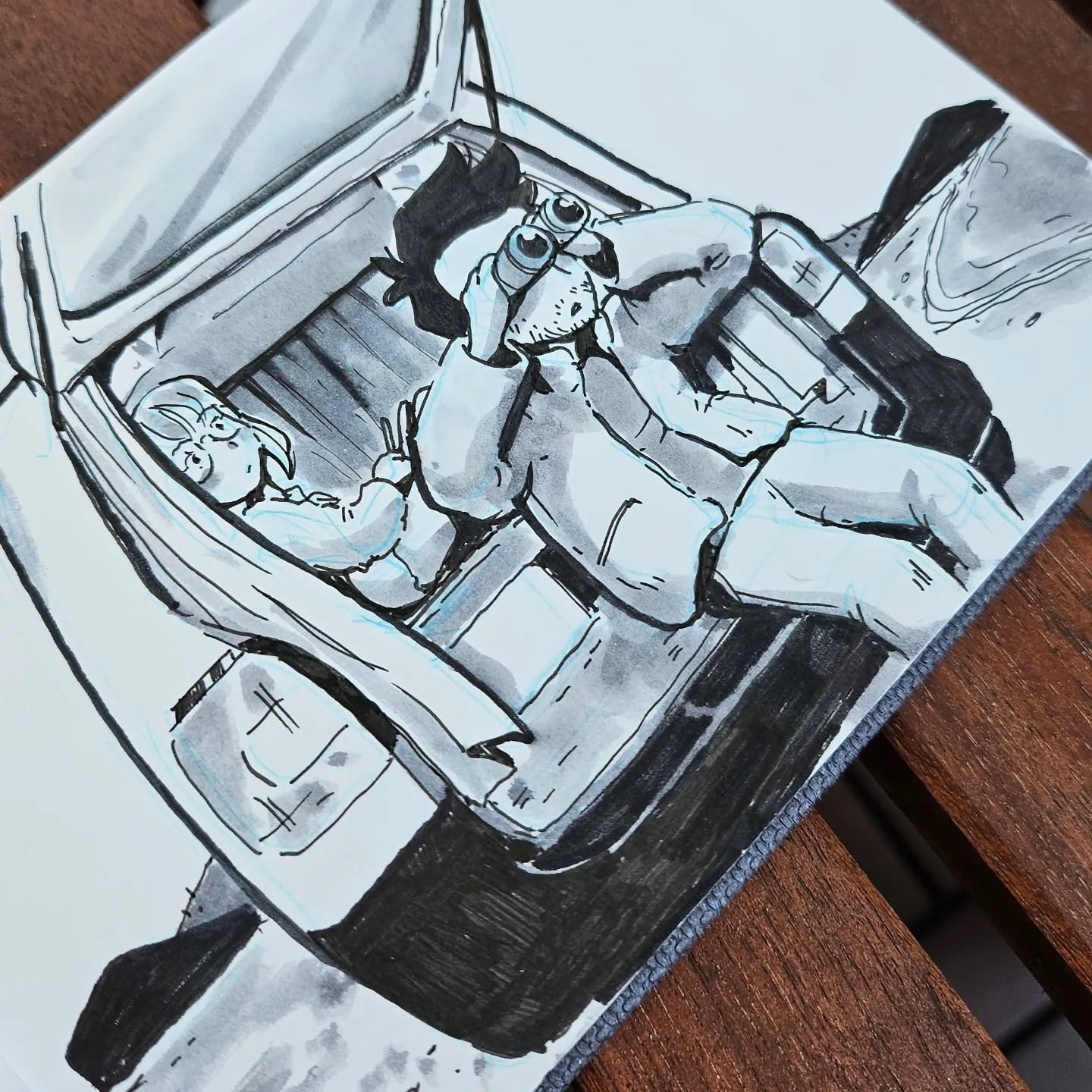 Inktober No. 5: BINOCULARS
We're embarking on a three-week camping adventure through Tohoku soon (Northern Honshu, Japan's largest island)! 🇯🇵🏔️ I'm also taking on the "Inktober" challenge, where I'll create a daily drawing based on an official prompt list! 🎨✍️
I had a migraine and couldn't do much, so let's catch up on Inktober!
My hubby loves watching wildlife, so I could imagine us taking a break at one of Tohoku's scenic places. Him watching nature and me trying to catch up on Inktober. 😆
#Inktober #Inktober2024 #Inktober2024Binoculars #Inktober52 #InktoberBinoculars #InktoberChallenge
@inktober