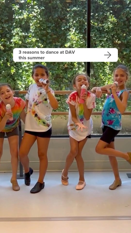 Summer has a way of becoming a core memory ☀️
Let this be the summer your dancer discovers something new about themselves 🤍
A stronger leap. A new friend. A little more confidence walking into the room.
DAV Summer Camps are filled with movement, creativity, and those everyday moments that quietly build independence and pride. It’s structured enough to feel purposeful, but joyful enough to feel like real summer.
If you’ve been thinking about summer plans, this might be the sign to explore something exciting 🩰
💬 Tag a parent who’s already planning their dancer’s summer.