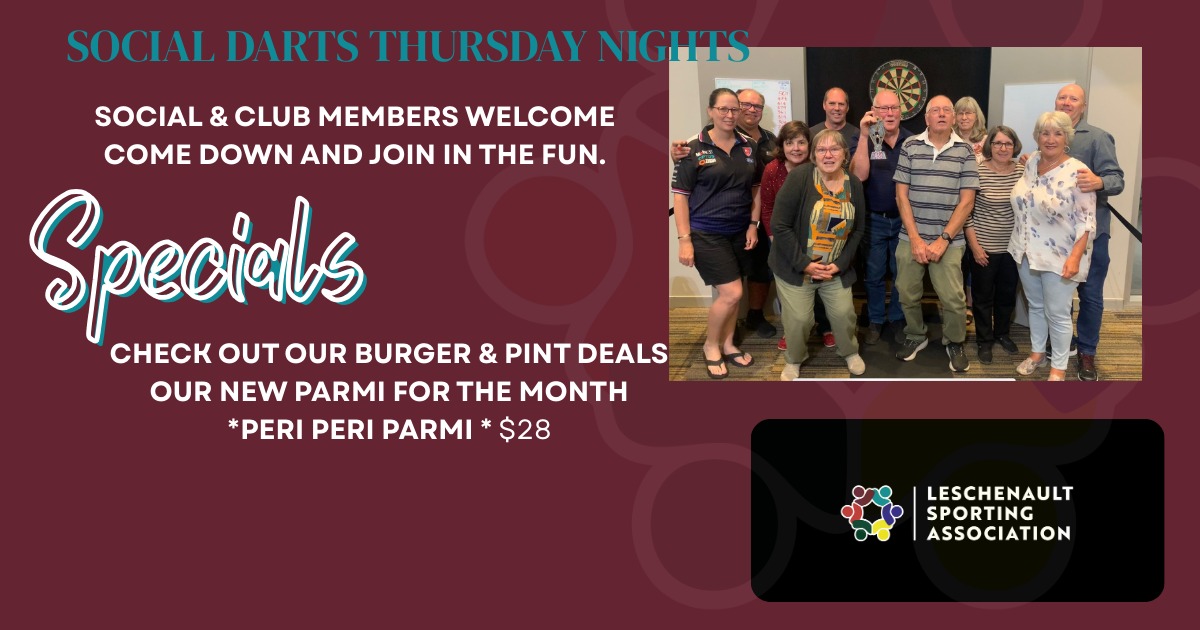 ๐ฏ Social Darts is now on Thursday nights at The Pav!
Come on down, join the fun and enjoy some great food and a cold drink. ๐๐ป
Bring your friends and make a night of it!