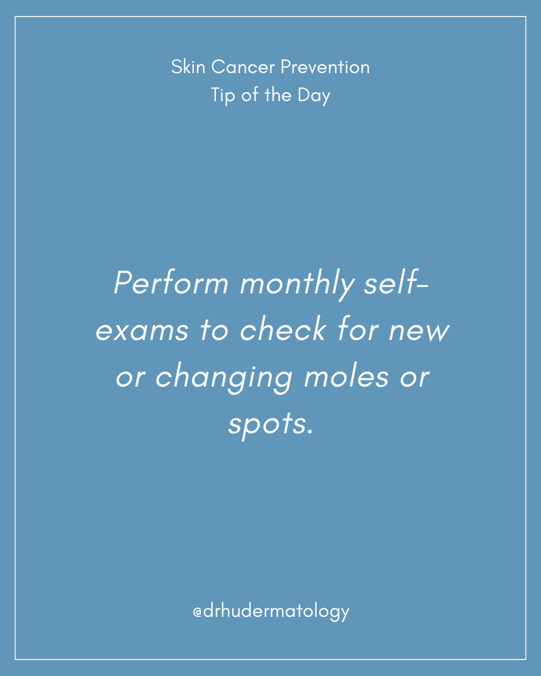 Skin Cancer Prevention Tip of the Day 💡
Perform monthly self-exams to check for new or changing moles or spots.
Protecting your skin doesn’t have to be complicated! Small daily habits make a big difference over time.
Save this post to come back to later 📌
Share with someone who needs this reminder 🤍
Follow for more tips!
📞 Call: 520-382-3330
➤ Visit: 2732 N. Alvernon Way Tucson, AZ 85712
➤ Visit: www.specialistsindermatology.com
#SpecialistsinDermatology #TucsonArizona #SkinCancerPrevention