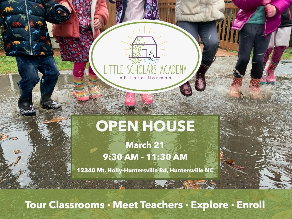 🌿 Join Us for Our Open House at Little Scholars Academy of Lake Norman! 🌿
Come explore our beautiful new campus where learning happens through nature, play, and community. Meet our passionate teachers, tour our Reggio-inspired classrooms, and experience the joy of childhood learning in action!
📅 March 21
🕒 9:30 AM – 11:30 AM
📍 12340 Mt. Holly–Huntersville Rd, Huntersville, NC
✨ Tour Classrooms · Meet Teachers · Explore · Enroll
Bring the family, explore, and see why Little Scholars Academy is more than a school - it’s a community where children are seen, heard, and inspired. 💜
#reggioinspiredpreschool #preschool #huntersvillenc #lakenorman #openhouse