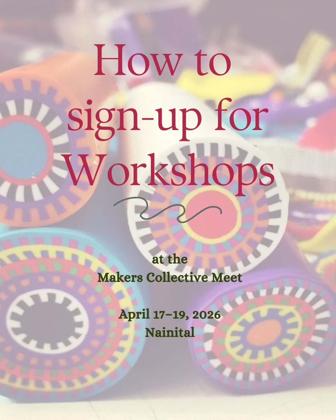 EDIT:
𝗪𝗲𝗯𝘀𝗶𝘁𝗲 𝗮𝗱𝗱𝗿𝗲𝘀𝘀 𝗶𝘀 𝗺𝗮𝗸𝗲𝗿𝘀𝗰𝗼𝗹𝗹𝗲𝗰𝘁𝗶𝘃𝗲𝗶𝗻𝗱𝗶𝗮.𝗰𝗼𝗺
We’ve received lots of messages from people who want to sign up for workshops, but some of you seem a little confused about how the booking works. So here’s a quick visual guide.
We have 30 workshops in total, but they are spread across 5 different sessions from 17–19 April. In each session, 5-9 workshops happen simultaneously, so you can attend only one workshop per session.
That means you choose one workshop from a time slot, but you’re welcome to book multiple sessions across the event if you’d like to learn more.
The carousel above walks you through how to check the timetable, explore workshop details, and book the ones you want.
All workshops can be viewed and booked through the link in our bio.
#makersmeetnainital #learnskillsfrommakers #makingworkshops #indianmakers #artandcraftindia