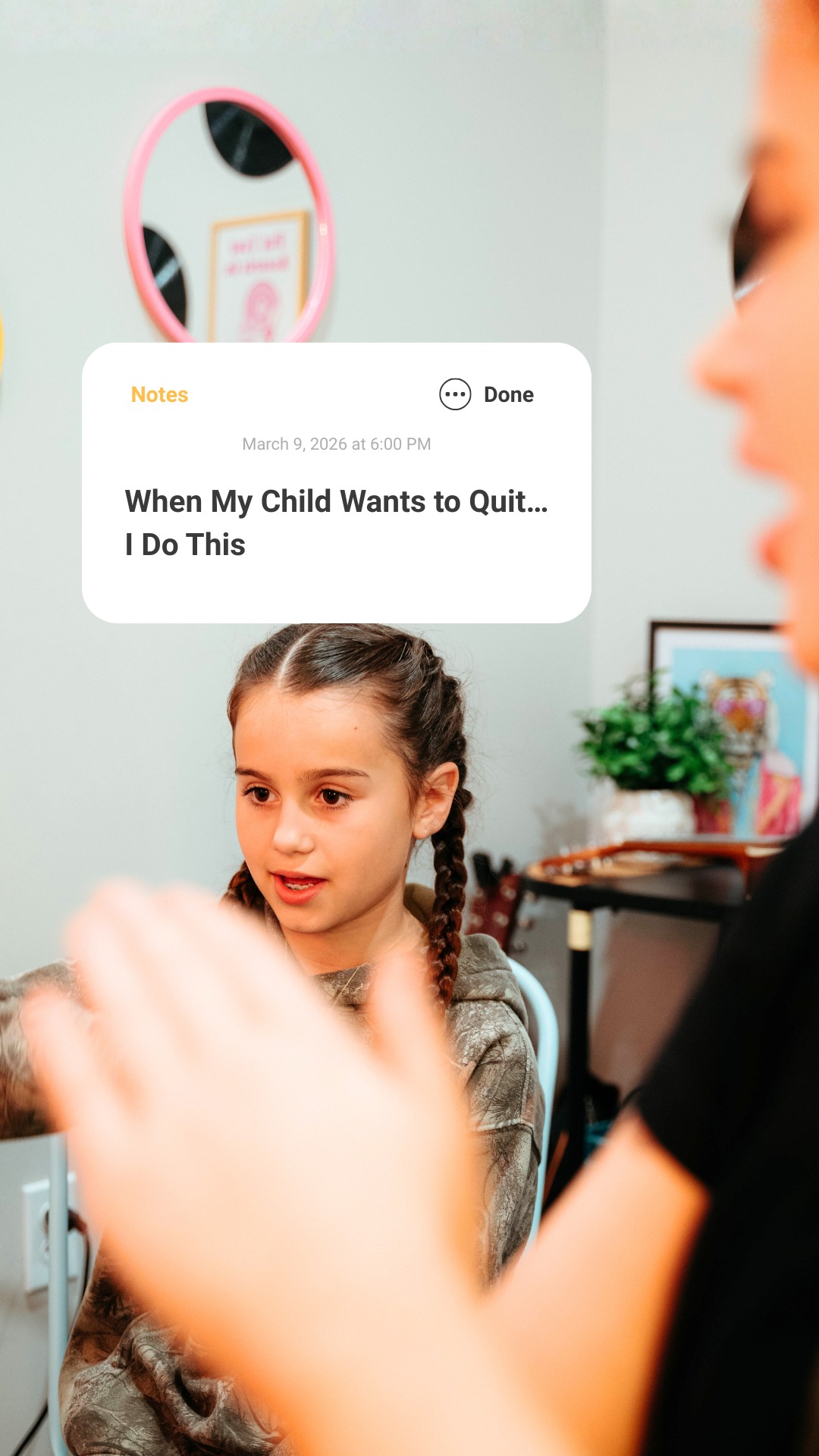 Your child wants to quit. Do you push them… or let them stop?
In my experience, how we respond in that moment matters more than we think.
When kids want to quit, it’s often not really about the activity. It’s about the feeling behind it.
“This feels uncomfortable.”
“I’m not good at this.”
“I hate feeling behind.”
“This is embarrassing.”
They’re trying to escape the feeling, not necessarily the challenge.
One thing we teach students is this:
This isn’t hard… it’s just new.
And new can feel awkward.
New can feel frustrating.
This is the same framework I use with my own kids when they feel like quitting:
• validate their feelings
• help them reframe the struggle
• set a commitment point before making a decision
Because learning how to work through that uncomfortable “new” feeling is often where confidence starts to grow.
#aledomusiclessons #aledomusicscene #aledotx #parkercountytx #musiclessons #fortworthtx #dfwmusiclessons #parkercountymoms #parkercountytexas #WeatherfordMoms #benbrookmoms
