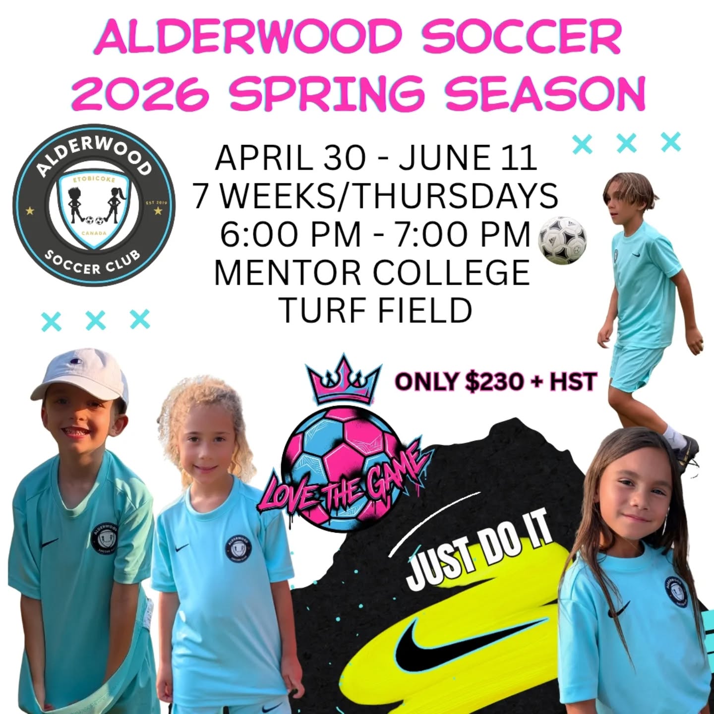 ⚽ Alderwood Soccer – Spring 2026! 🌸
7 weeks of fun, skill-building soccer for kids! Starts April 30th – Thursdays 6-7 PM at Mentor College Turf.
🔥 Spots are limited – register NOW! Don’t miss out!
👉 Sign up today and secure your child’s spot!
#AlderwoodSoccer #YouthSoccer #SpringSoccer #TrainLikeAChampion #LoveTheGame
REGISTRATION NOW OPEN -->>>> WWW.ALDERWOODSOCCER.COM