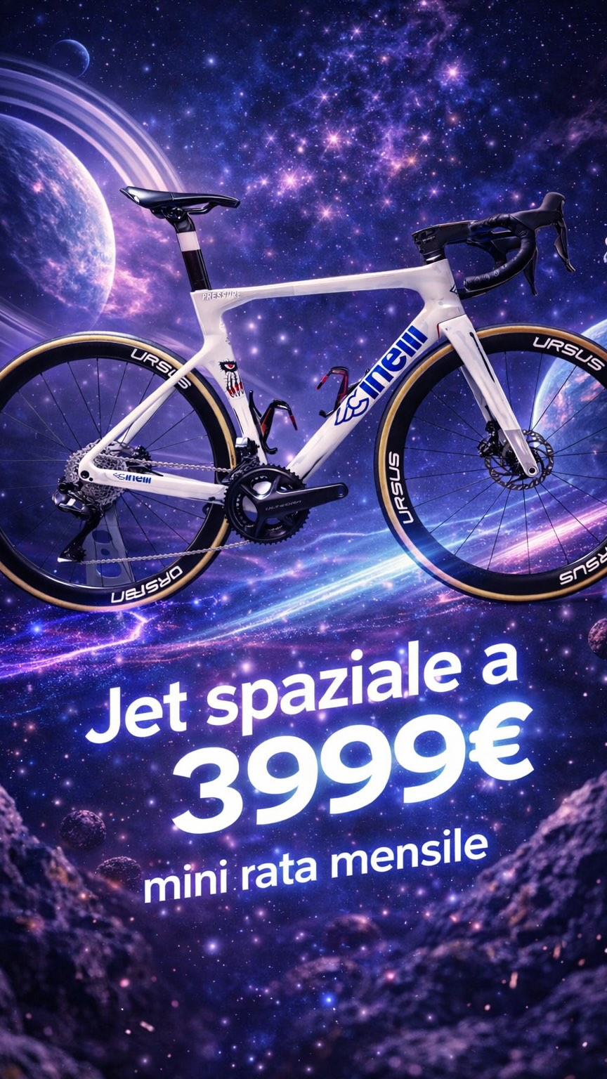 🃏✈️ CINELLI PRESSURE TEAM EDITION – EDIZIONE JOKER (TAGLIA S)
Un aereo p*rnografico pronto a volare… ma con la livrea da “colpo di scena”. 😎
Se vuoi una bici da corsa aero in carbonio che non passa inosservata e va fortissimo, questa è la Joker.
⚙️ Shimano Ultegra Di2 12v elettronico
🛞 Ursus Miura 37 CeramicSpeed (scorrevolezza illegale)
🖤 Cockpit / manubrio integrato Vision Metron 5D
📏 Taglia S
💥 Prezzo: 3.999 €
💳 Finanziabile a tasso zero • 🔄 Permutabile • 🚚 Spedizione gratuita in tutta Europa
🔧 Revisione autocertificata • ✅ Pronta a partire
📍 Re-cyclist Bike Shop – Longone al Segrino (CO)
🌐 www.recyclistbikeshop.com
📞 031 547 8454 (WhatsApp)
#cinellipressure #ultegradi2 #ursusmiura #biciDaCorsa #recyclistbikeshop