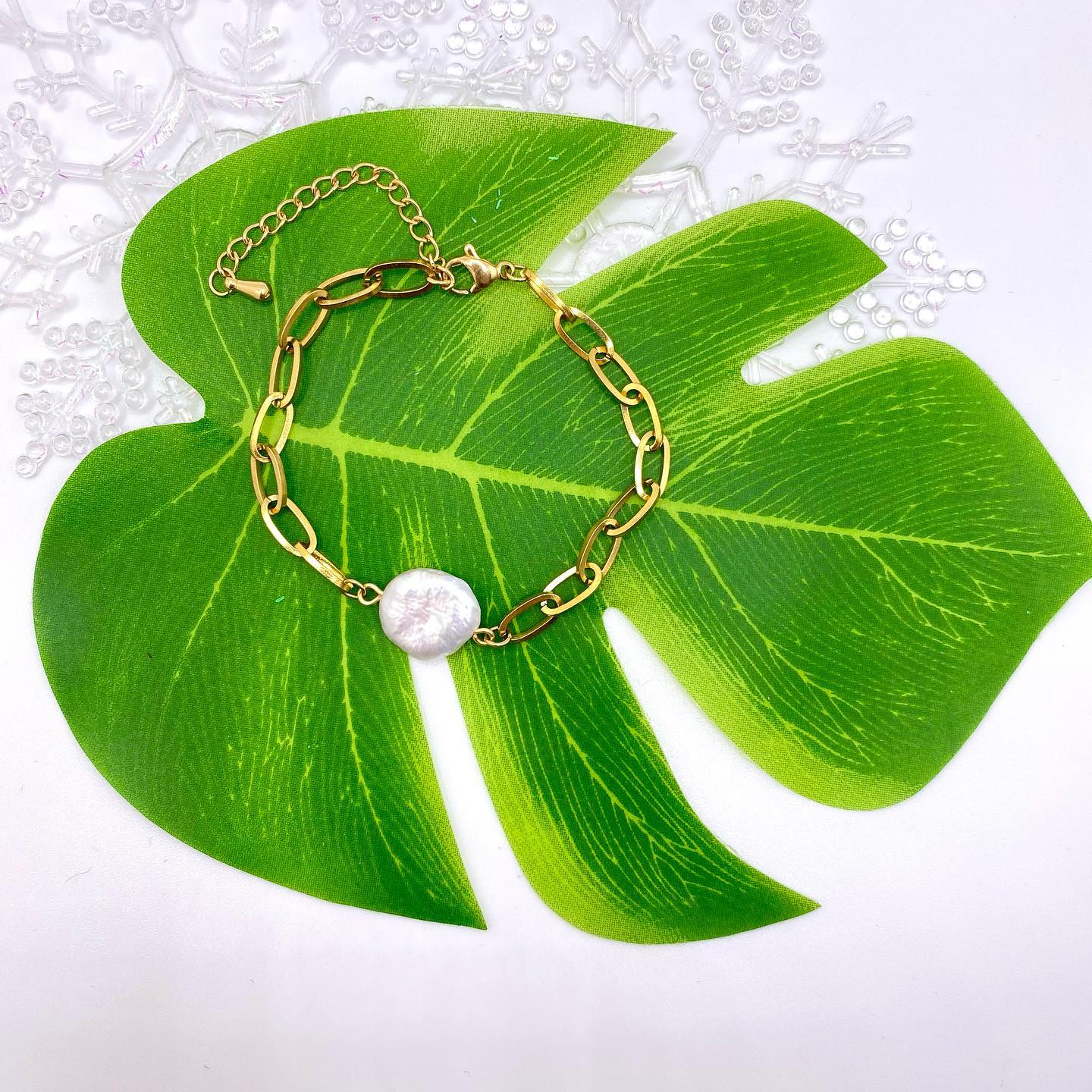 Cocuyo - 0070 Pulsera de perla de agua dulce.