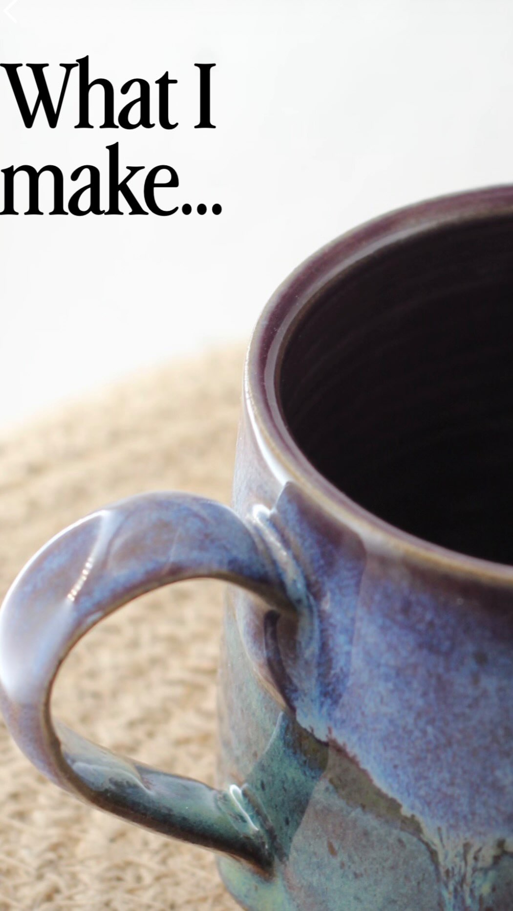 #marchmeetthemaker - What I make
I make pots — wheel-thrown, glazed in layers of sky and dusk and celadon. Each one a little different. Each one made to be used.
#jenmakespots #ceramics #handmadeceramics #wheelthrown