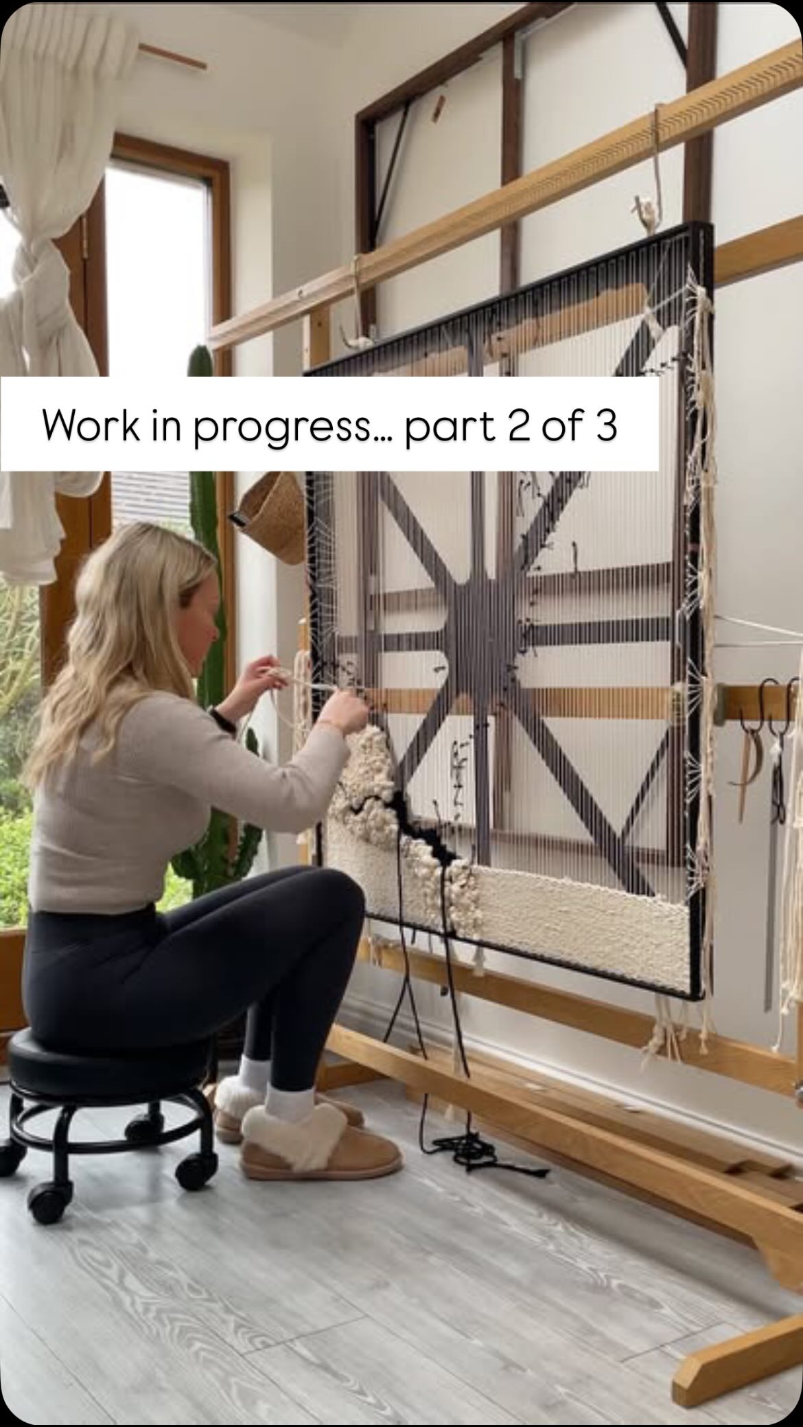 Work in progress.
Slow work, one thread at a time. The second of three large-scale woven works, inspired by the quiet force of rivers cutting through stone.
Current commission — part two of three.
.
.
.
.
www.ellecollins.com
UK artist. Birmingham artist. Wall art. Contemporary art. Art for interiors. Art for interior designers. Sculpture art. Textile wall art. Coastal style. Organic modern interior. Organic modern design. Texture art. Art for interiors. Statement art. Unusual art. Tactile art. Subtle art. Inspired by nature. Nature inspired art. Neutral interiors. Neutral home. Sustainable art. Sustainable design. Art collectors. Minimalist art.
#sculpturelwallart #contemporarytextileart #neutralinteriors #calmart
#inspiredbynature