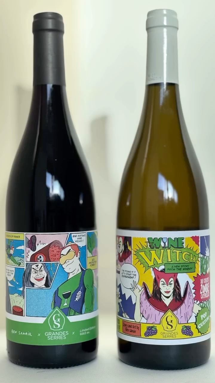 Ontdek de POP Culture van Les Grandes Serres — een wijncollectie met een twist, biologisch, low‑intervention & bomvol karakter 🍇✨
Visan Go Green – Côtes du Rhône Villages
Syrah‑dominant, biologisch, zonder toegevoegde sulfieten en gemaakt met minimale interventie.
Diep rood, peper, zwarte bes, cacao, garrigue en zelfs een vleugje geroosterd vlees.
Vol, fris, kruidig en perfect in balans. Nu al heerlijk, maar kan je ook nog even weg leggen voor die vriend of vriendin die gek is op wijn en comics 📦🍷
The Wine Witch – IGP Vaucluse (wit)
Nog zo’n creatieve samenwerking binnen de Pop Culture‑lijn van Les Grandes Serres: speels en artistiek, limited en lekker!
Biologisch, 24uurs Vermentino‑maceratie, spontane gisting, een tikkeltje hout op Marsanne, ongefilterd.
Bleekgeel, exotisch fruit, subtiel boterig, rond, aromatisch en langdurig. Superpower in je glas ✨🧙♀️
Ontdek Les Grandes Serres — pure Rhône‑expressie, low‑intervention & bomvol karakter 🍇✨
Vandaag zetten we twee knallers in de spotlight:
Visan Go Green – Côtes du Rhône Villages (rood)
Syrah‑dominant, biologisch, zonder toegevoegde sulfieten en gemaakt met minimale interventie.
Diep rood, peper, zwarte bes, cacao, garrigue en zelfs een vleugje geroosterd vlees.
Vol, fris, kruidig en perfect in balans. Nu al heerlijk, maar ook nog even weg te leggen 📦🍷
The Wine Witch POP CULTURE 2025 – IGP Vaucluse (wit)
Een creatieve samenwerking binnen de Pop Culture‑lijn van Les Grandes Serres: limited, speels en artistiek.
Biologisch, 24u Vermentino‑maceratie, spontane gisting, een tikkeltje hout op de Marsanne, ongefilterd.
Bleekgeel, exotisch fruit, subtiel boterig, rond, aromatisch en langdurig. Magie in het glas ✨🧙♀️
Les Grandes Serres
Geworteld in de Rhône, met respect voor terroir, biodiversiteit, karaktervolle wijnen die spreken en liefhebbers van strips!
Van garrigue‑doordrenkte hellingen tot creatieve cuvées — dit huis mixt traditie met een moderne, speelse twist.
Check Arphinewijnen.nl voor flessen met superkrachten.
#wijnliefhebbers #grandesserres #biologisch #rolle #syrah