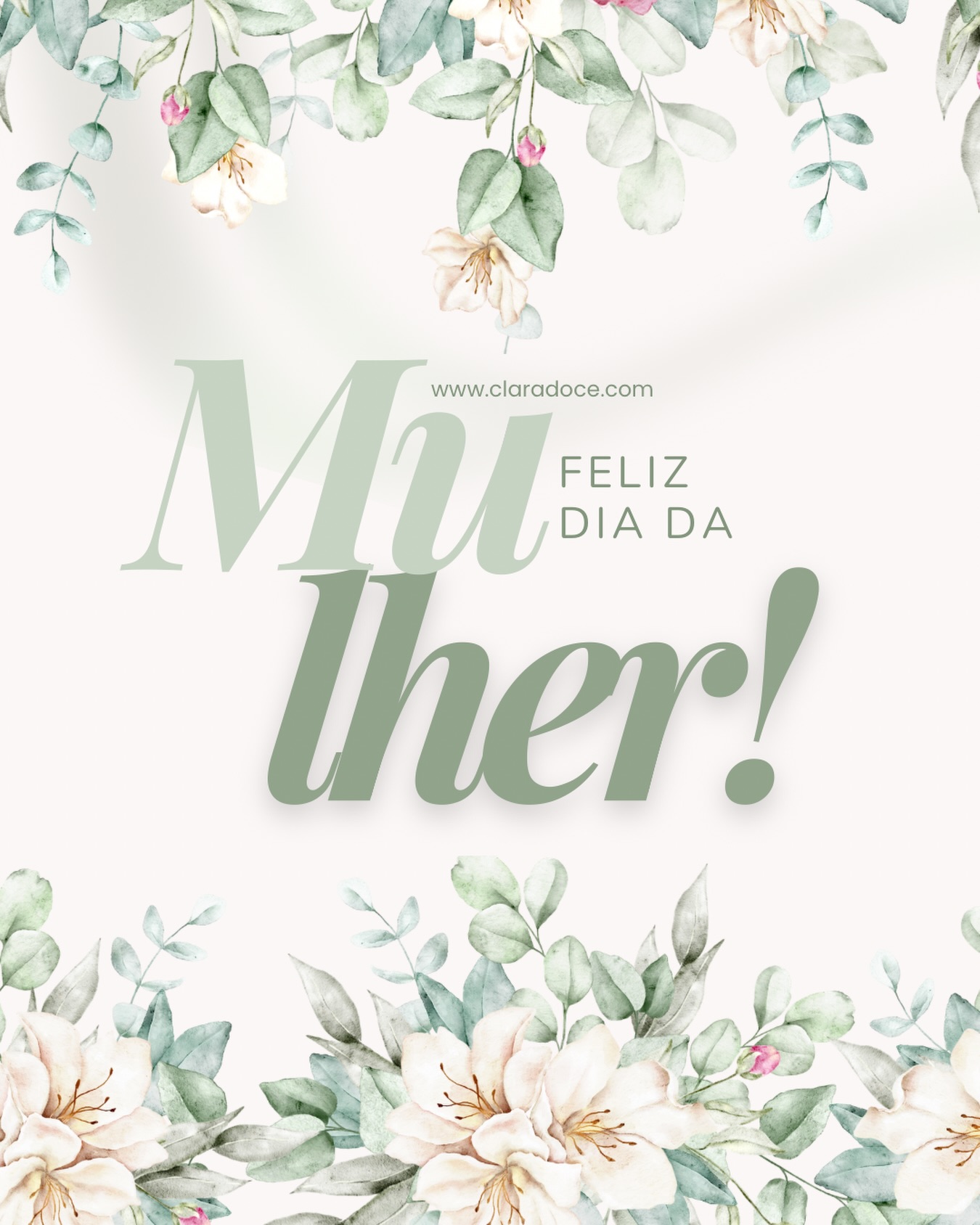 Hoje celebramos a força, a coragem e a doçura de todas as mulheres. 💛
A Clara Doce deseja um Feliz Dia Internacional da Mulher a todas aquelas que inspiram, cuidam, lutam e transformam o mundo todos os dias.
Que nunca faltem motivos para sorrir, sonhar e conquistar. ✨
#DiaDaMulher #ClaraDoce #CelebrarAsMulheres