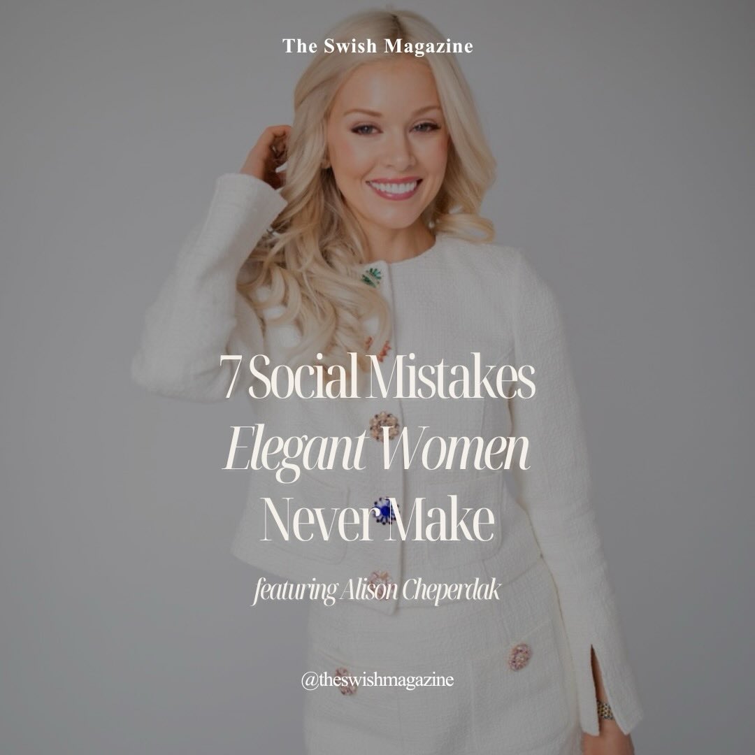 Alison Cheperdak is here to save the day! @elevateetiquette has the modern magic wand to help you avoid and *fix* an awkward moment in her new book, “Was It Something I Said?” available for pre-order now. Ahead of the big release next week, she’s sharing some exclusive insights with The Swish in a featured interview to help you bring ease to everyone around you in a world that is desperate for practical, dare we say fun, etiquette training!
Are you working to grow in your elegance and etiquette as a Classically Feminine woman?
Comment the world ALISON for a link to the full article or head to Theswishmagazine.com (link in bio!) to read now 💕