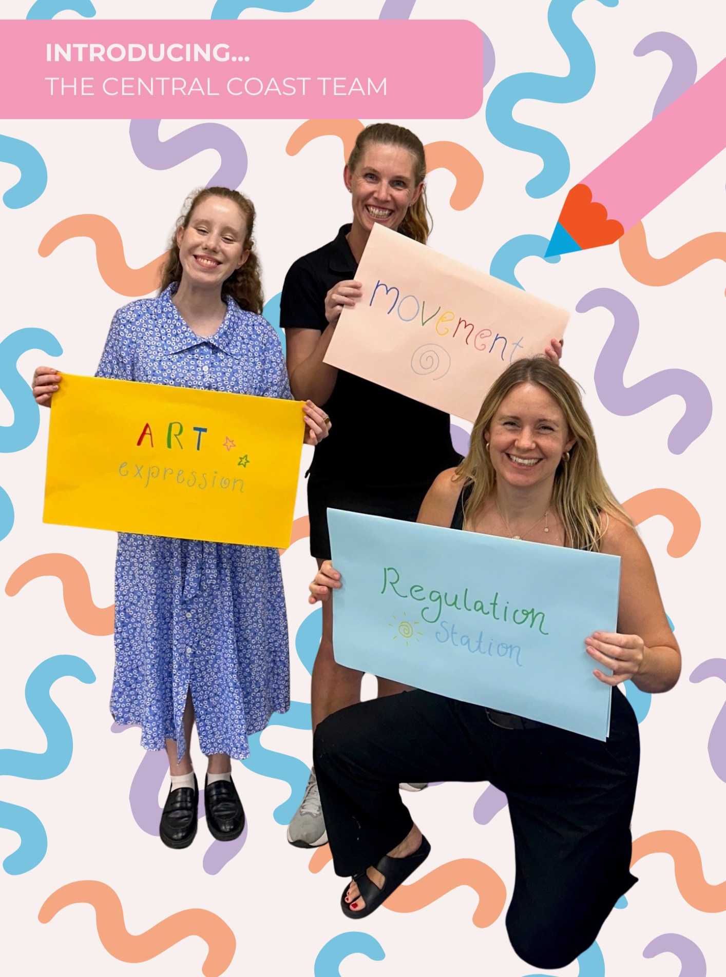 Introducing the Be Centre Central Coast Team!
We’re proud to introduce the incredible team supporting children and families on the Central Coast.
Emily (Art Therapist), Kathleen and Thea (Co-facilitators).
Together they run our weekly therapeutic group in Woy Woy for children impacted by domestic and family violence, using creative and play-based approaches to help children feel safe, seen and supported.
We are deeply grateful for our partnerships with Central Coast Family Support Service (CCFS) and Coast Shelter. By working together, we create safe environments that form a true safety blanket for children and their families.
We currently have limited spaces available for 1:1 Art Therapy on the Central Coast.
If you are a referrer, local School, GP or Allied Health professional and would like to enquire, please email info@becentre.org.au