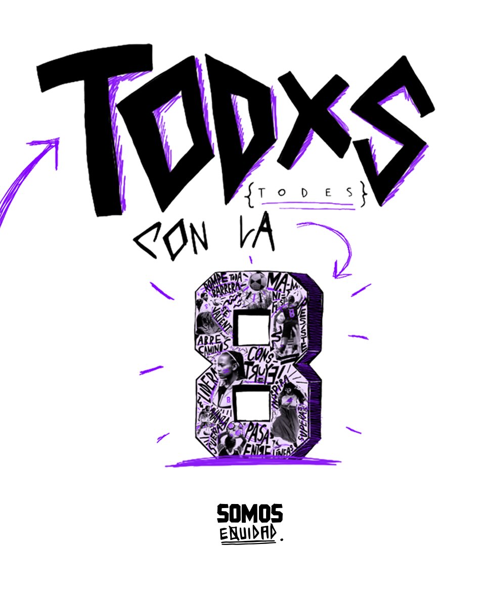Este 8 de marzo no nos quedamos en la tribuna.
Salimos a jugar con la 8 en la espalda,
por las mujeres que abrieron camino
y por las niñas que hoy sueñan con una cancha más justa.
#TodxsConLa8