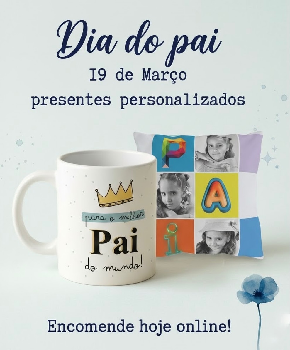 O melhor presente para o Pai personaliza-se 💙
Neste Dia do Pai, surpreenda-o com algo verdadeiramente especial!
Personalize canecas, almofadas ou cubos giratórios com as fotos mais bonitas dos seus filhos.
Um presente simples…
mas cheio de significado.
📸 Personalizado com as suas fotos
🎁 Uma recordação para toda a vida
👉 Encomende agora online.
Link para encomendas na bio
#diadopai#diadopai2026#presentesdiadopai#presentespersonalizados