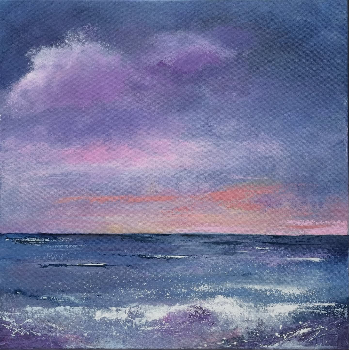 Back to a seascape for this one. Ready for varnishing now and will be up on my website soon! This one will be framed in a white floating frame. #seascapes #artforsale #affordableart