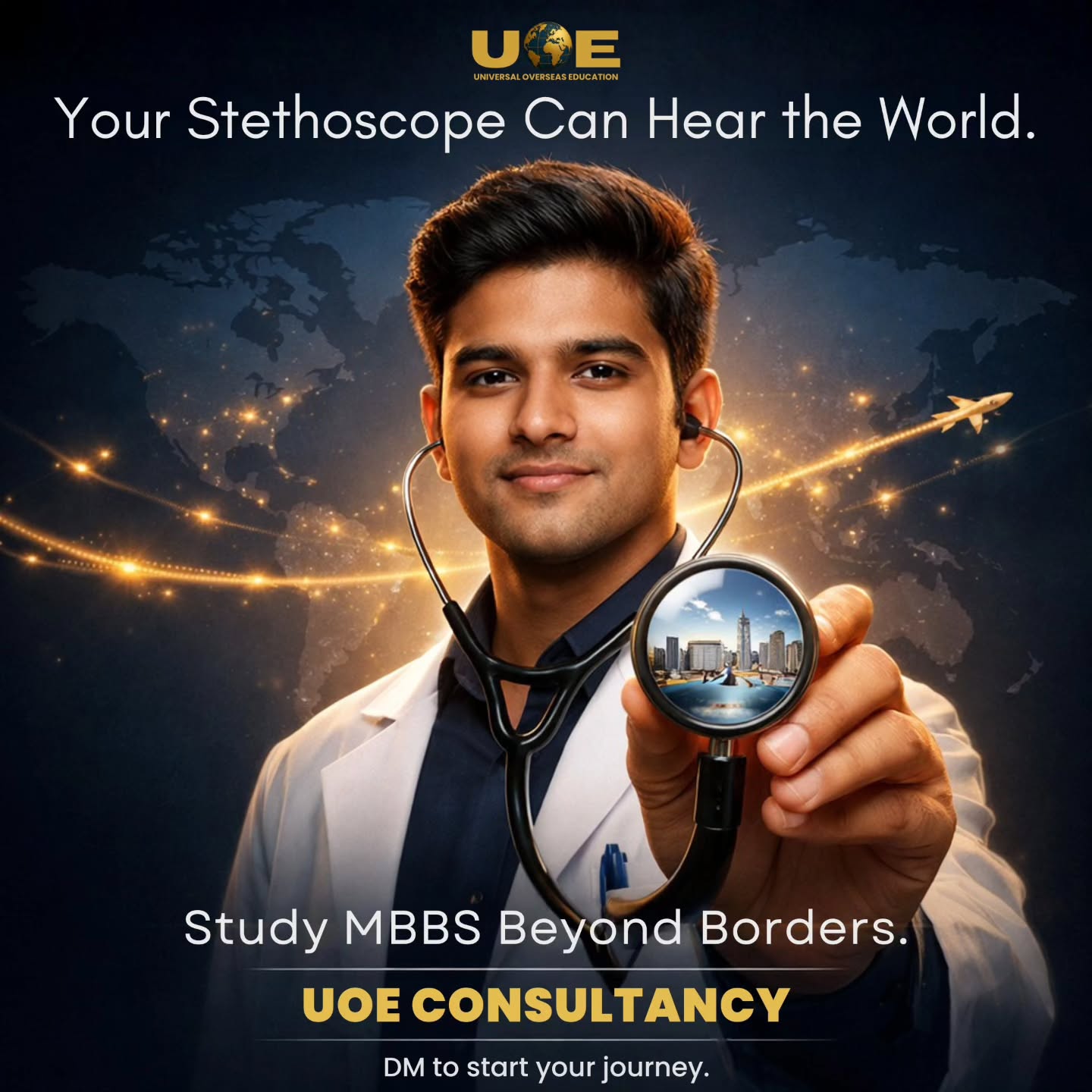 Your stethoscope isnโt limited by borders โ your dream of becoming a doctor can reach the world. ๐๐ฉบ
With the right guidance and global opportunities, aspiring doctors can study at internationally recognized medical universities and build a career that goes beyond boundaries.
Start your MBBS abroad journey with **UOE Consultancy**.
๐ฉ DM us today to take the first step toward your future.