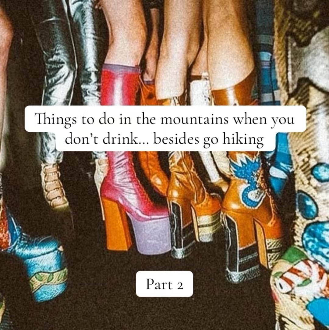 Things to do on the mountains when you don’t drink… besides go hiking Part 2! ✌️
Trivia!
@cunexttuesdaytrivia is every Tuesday at Noble Kava
WHAT IN TARNATION TRIVIA?! Is every other Wednesday @cropandtrade.coop 🧠
Mediation & Yoga Workshops
@playful_heart_studio in Banner Elk has wonderful offerings
@neighborhoodyoga has a donation based class on Fridays for LGBTQ+ and non-binary folks 🌈☯️
River Tubing!
So stoked to get back on the New with @rivergirlfishingco 🎣 Last summer was amazing and I’m thinking if we can get away with going every month, we should. This winter has been cold!!!!
BINGO!
Bingo is happening all over! First of many is going to be Sunday March 22nd @zrcskate 🍀
Saturday April 4th we have a game @hollowaycornerkitchen which includes pizza! 🍕Check out our page for the next game near you! Groovy prizes including that sweet CASH MONEY 💸🤑💚
Karaoke
Let’s go sing some karaoke y’all! We promise it’s still fun sober. @fizz_ed_boone and @lilyssnackbar have weekly karaoke nights with super solid n/a options! 🎤🤩
Skateboarding
@zrcskate is such a chill time. Ashley is so approachable as a teacher and has created such a cool spot. They also have a pool table and skee ball! 🎱
Add your favorite thighs to do in the comments! And holler if you ever want to go on a hike! 🤙
📸photos from Pintrest ✍️ Words by Hollis Rose
#boone #wnc #wncmountains #soberliving #sobercurious