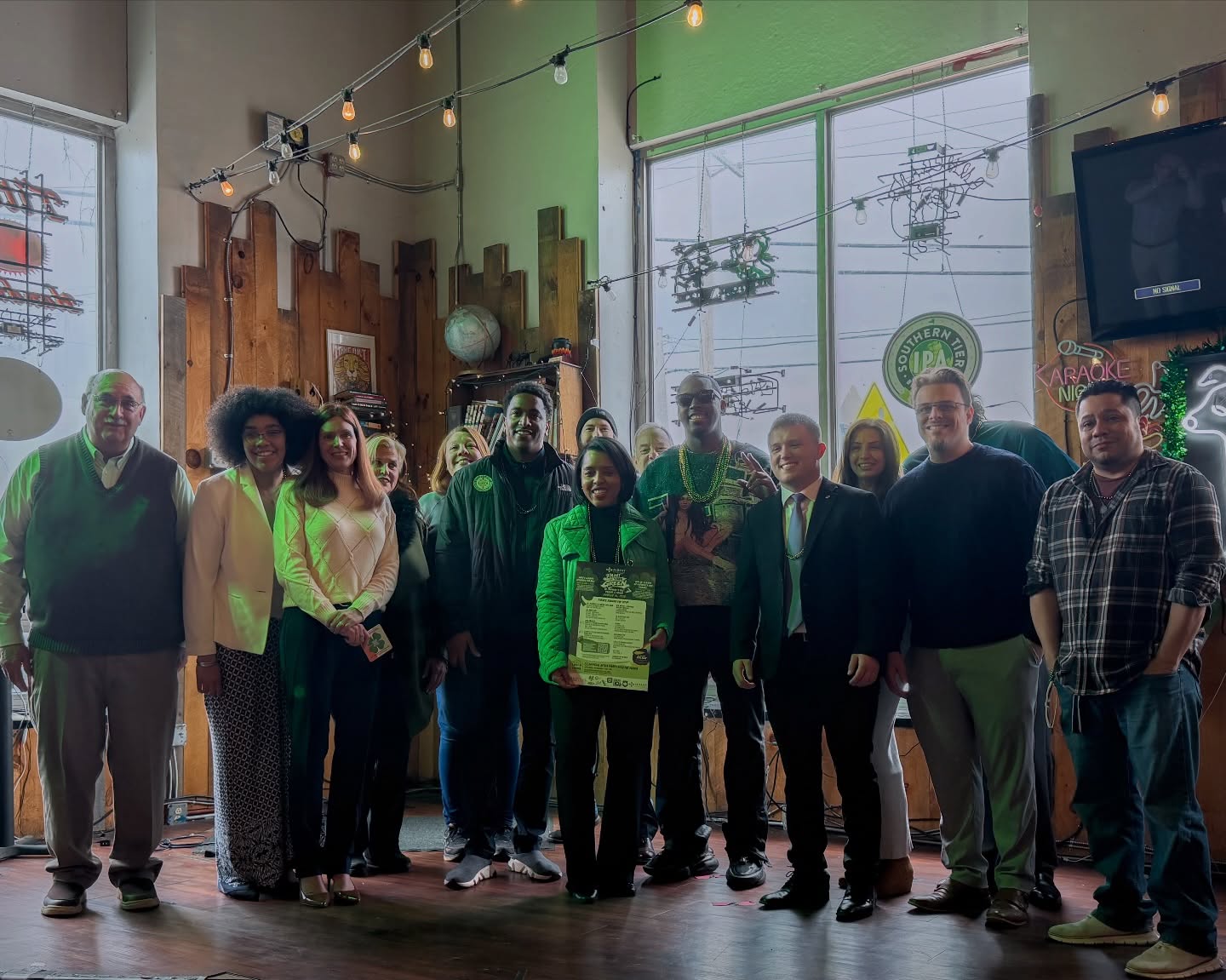 We were present at the Mayor’s address this morning that touched on the upcoming St. Patrick’s Day Parade this Saturday!!!
The city is coming together to make sure this one is the best one yet since it’s the 75th anniversary (something special). Businesses are painting the town green and we just need you to come and enjoy it!
See you Saturday!