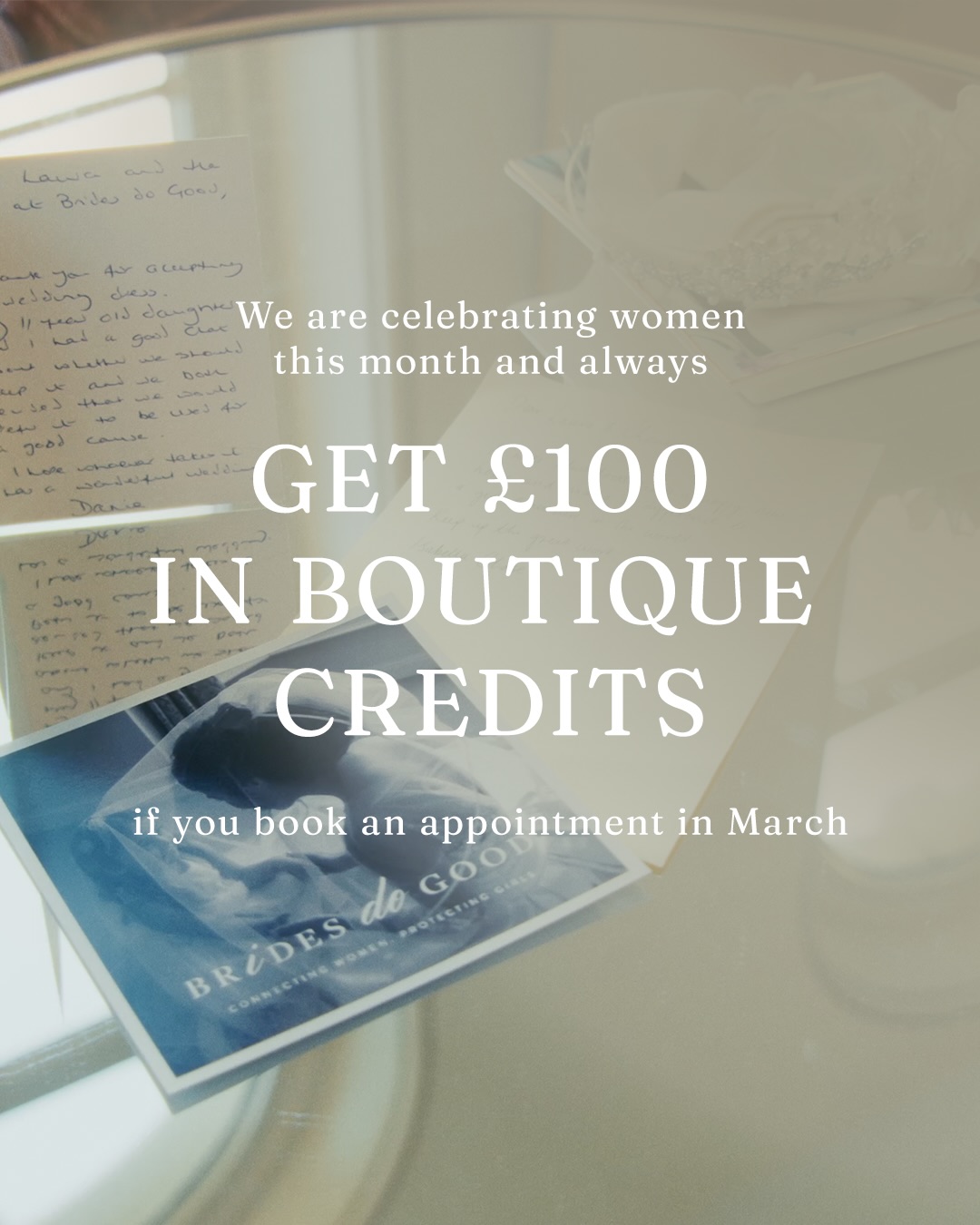 In honour of Women’s Month, we’re celebrating the beautiful connection between brides. 🤍
At Brides Do Good, every dress tells two stories:
the woman who wore it before you, and the woman who will wear it next.
Book your bridal appointment this March and receive £100 in boutique credit to spend on accessories or finishing touches (valid for 30 days).
Because every love story here is also woman to woman. 💌