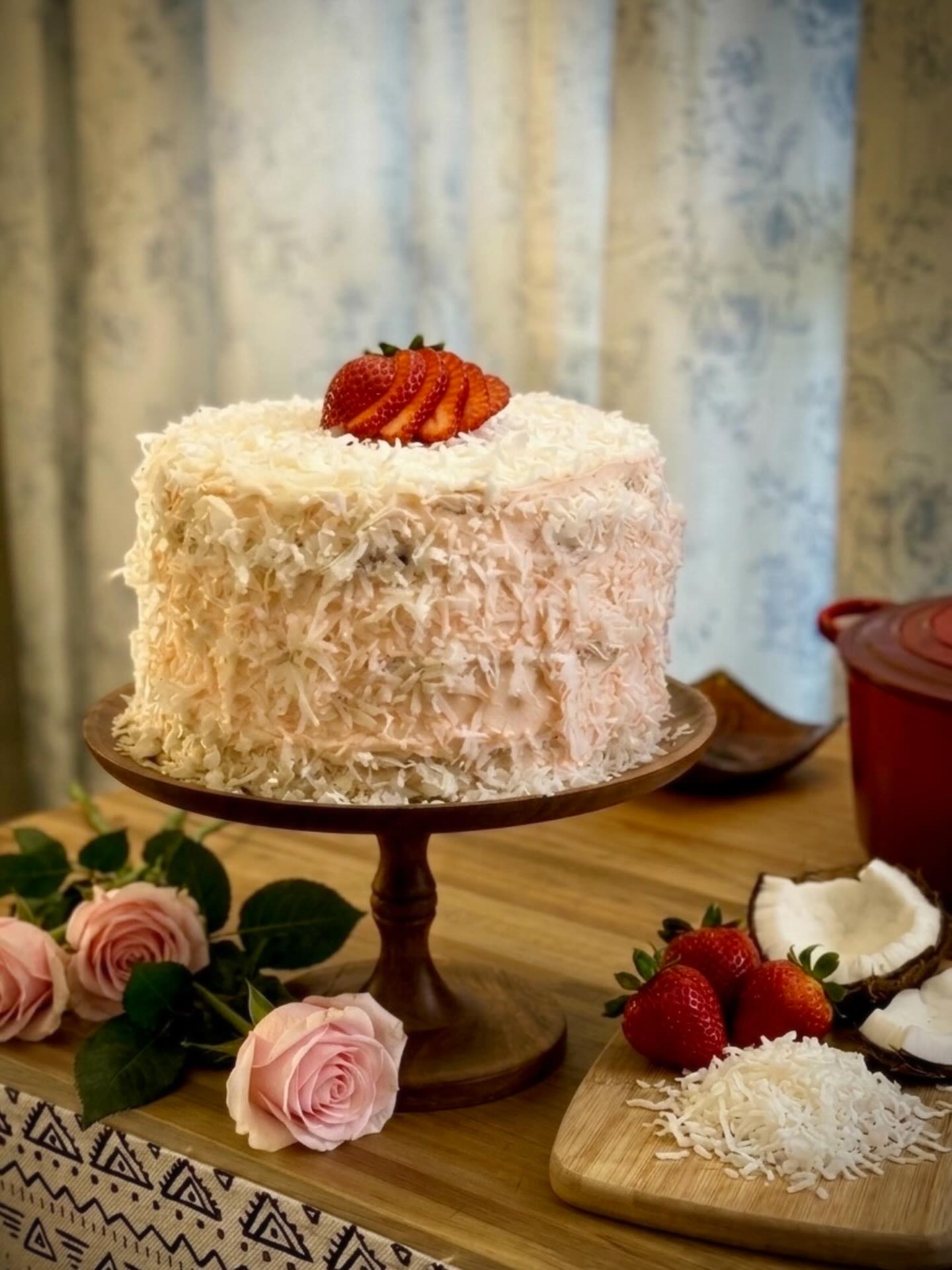 Tonight’s birthday celebration comes with something sweet...
Last night I spent six hours in my kitchen channeling my inner Dolly and baking a Dolly Parton–inspired Strawberry Coconut Cream cake — three glorious layers of fluffy cake filled with coconut cream and fresh strawberries, wrapped in a strawberry–vanilla buttercream cream cheese icing. Then crowned with a white cloud of whipped marshmallow and buttercream and completely covered in snowy shredded coconut.
She’s tall, she’s decadent, she’s dramatic… basically the Dolly Parton of cakes.
And honestly, creating it was pure joy. There’s something sacred about baking for people you love. Tonight I get to slice into this beauty and serve it to a room filled with friends.
This has been the most profound decade of my life.
The last nine years have held extraordinary highs… and some of the deepest lows imaginable. Loss. Grief. Hard lessons. And the courageous, humbling work of getting sober and learning what grieving truly means.
I hold a special place in my heart and soul for the Betty Ford Center for holding so much beautiful space for me on my sobriety journey.
And tonight… I celebrate.
A new chapter.
A sober life.
A room full of beautiful souls.
And a cake made with love.
I am deeply, wildly grateful.
#BirthdayReflections #SoberLife #GratitudeAlways #DollyInspired #TheRoccoPink