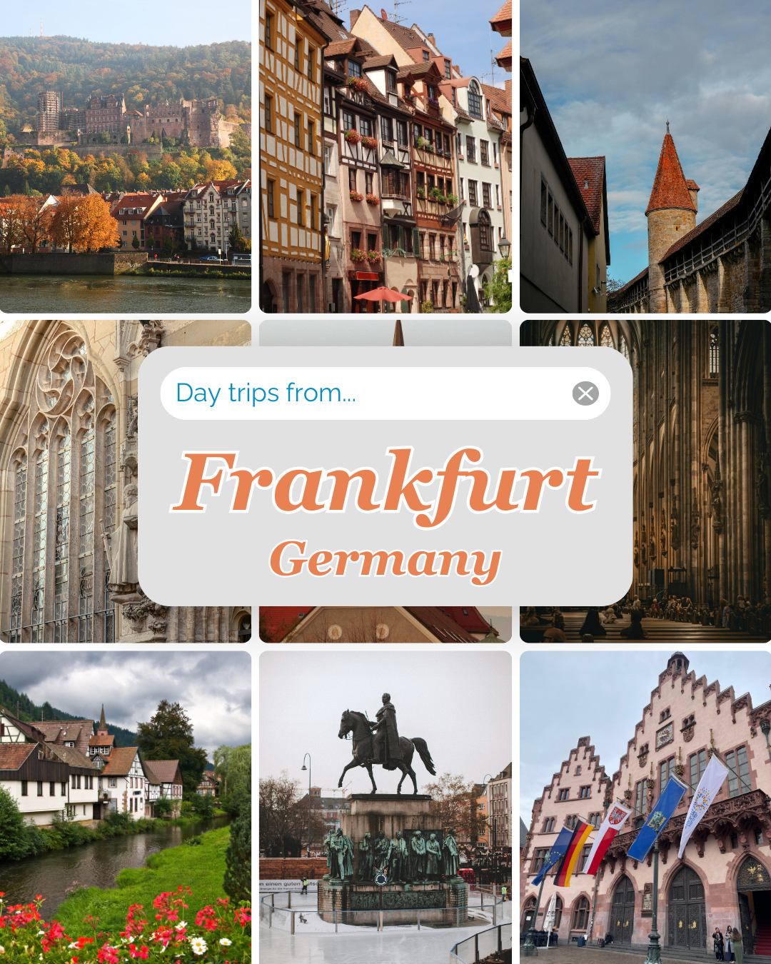 Selling Frankfurt? Don’t stop at the skyline. These five nearby destinations add castles, culture, and wine country to the itinerary:
1. Heidelberg: Suggest clients arrive early to visit Heidelberg Castle before the crowds and enjoy lunch in the charming Altstadt.
2. Rüdesheim am Rhein: Pair the visit with a Rhine cruise past castles along the Rhine Gorge for a memorable day itinerary.
3. Cologne: Recommend a Kölsch beer tasting in the Old Town—Cologne’s local brew is served in traditional breweries steps from the cathedral.
4. Rothenburg ob der Tauber: Encourage clients to walk the medieval city walls for panoramic views and visit Plönlein, one of Germany’s most photographed corners.
5. Mainz: Recommend a visit to the Gutenberg Museum for clients interested in history, printing, and rare books.
Save this for your clients next trip!
#travel #traveladvisor #frankfurt #germany #daytrips