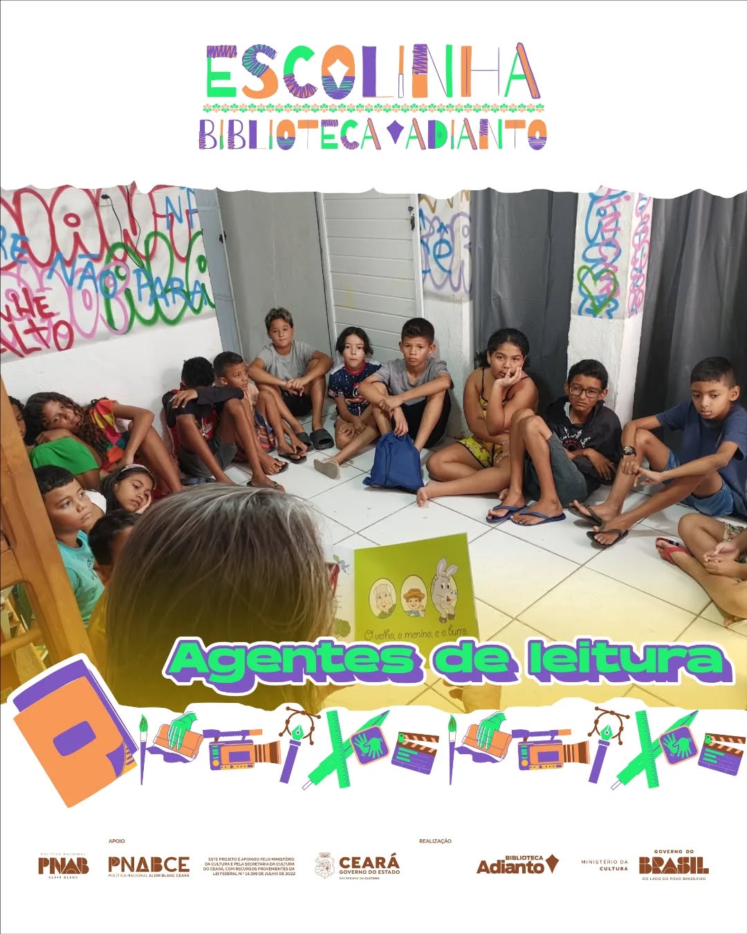 📚✨ Mediação de Leitura – Projeto Escolinha - Biblioteca Adianto ✨📚
A leitura vai muito além das palavras. Ela desperta a imaginação, fortalece vínculos e abre portas para novos mundos desde a infância. 💭🌈
No projeto Escolinha - Biblioteca @valdecilafreitas_ realizou mediações de criando um momento de escuta, troca e descobertas. Por meio das histórias, as crianças foram convidadas a pensar, sentir e se expressar, desenvolvendo o gosto pela leitura de forma leve e significativa.
Iniciativas como essa reforçam a importância da leitura como ferramenta de aprendizado, criatividade e formação cidadã. 💙📖
Seguimos acreditando que cada história lida hoje constrói um futuro mais consciente amanhã.
Este projeto é apoiado pelo Ministério da Cultura e pela Secretaria da Cultura do Ceará, com recursos provenientes da Lei Federal N.º 14.399 de Julho de 2022.
#MediaçãoDeLeitura #ProjetoEscolinha #BibliotecaAdianto #IncentivoÀLeitura #Educação Infância LeituraTransforma