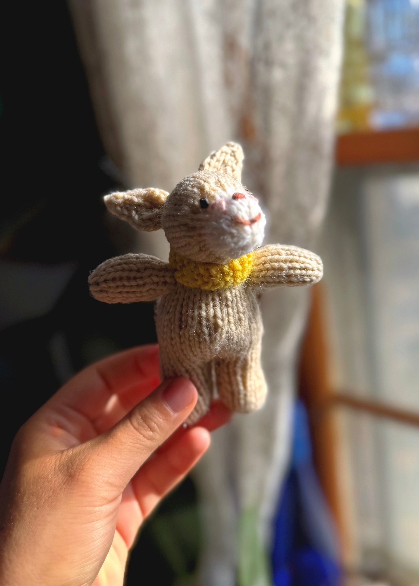 I have had the knitting kit with this bunny for so long, I'm excited that I finally decided to try knitting plushies so I could make this little gal!
#knitting #knitbunny #rabbit