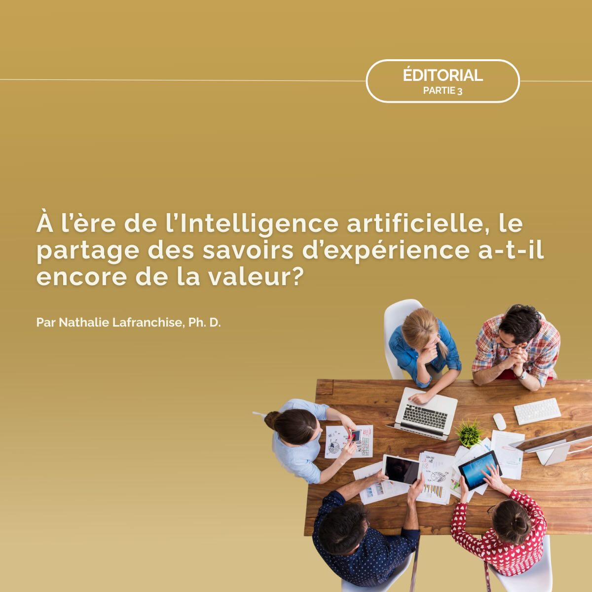 🔎 À l’ère de l’intelligence artificielle, le partage des savoirs d’expérience a-t-il encore de la valeur ?
Dans ce troisième et dernier éditorial, Nathalie Lafranchise propose une réflexion sur la place de l’IA dans les espaces d’accompagnement collectif comme les groupes de codéveloppement professionnel (GCP).
💡 Nous vous invitons à poursuivre la réflexion avec nous dans les commentaires!
#Codeveloppement #ApprentissageCollectif #IntelligenceArtificielle #DéveloppementProfessionnel