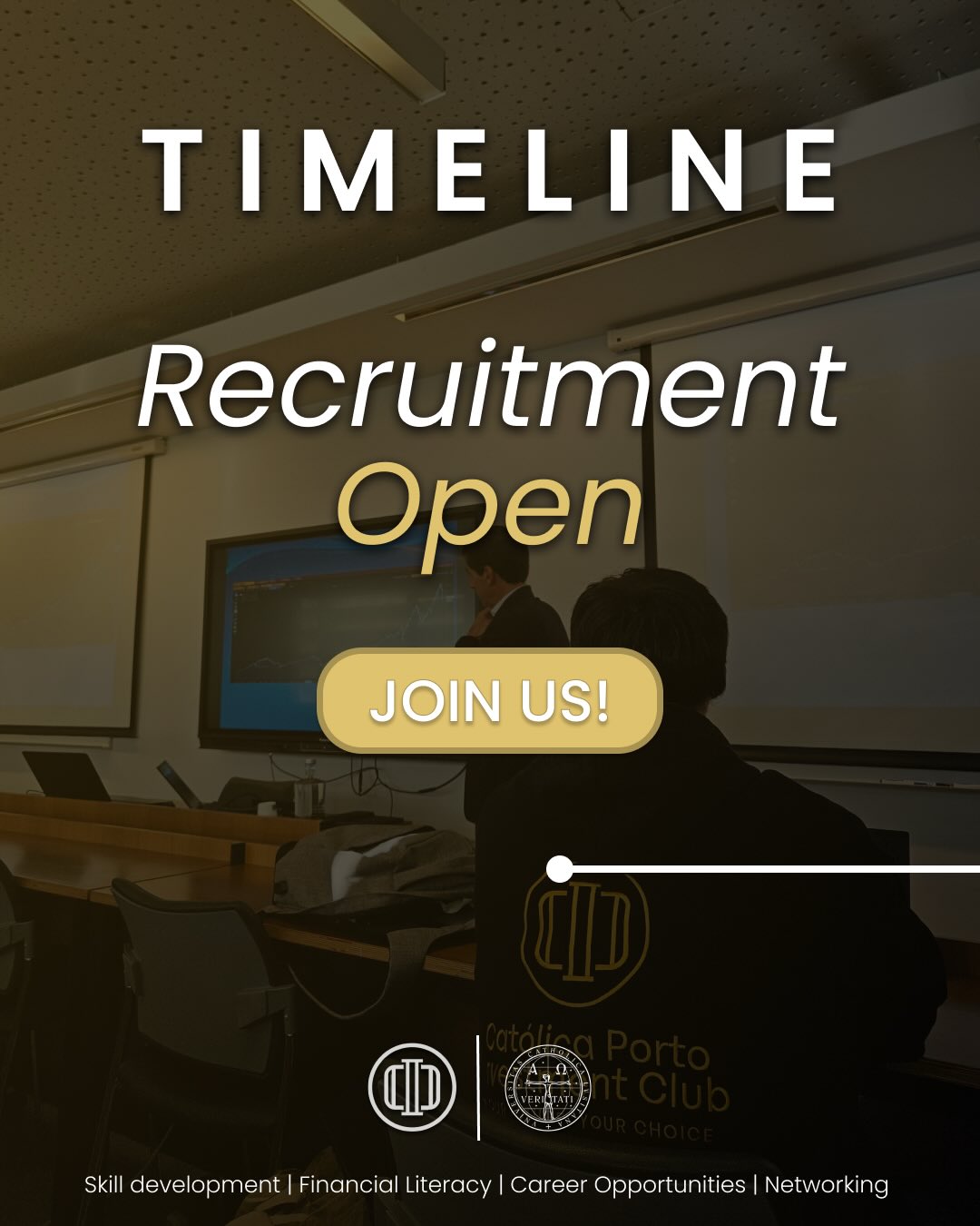 🚨 CIC Applications Are Open
The Católica Porto Investment Club is recruiting new members for the Financial Education and Corporate Relations departments.
Financial Education
Present short videos for the newsletter, simplifying financial concepts and market developments for a broader audience. Work closely with the newsletter team to plan content and help bring it to social media. Confidence in front of the camera and interest in finance are essential.
Corporate Relations
Represent the club to companies, partners, and potential sponsors. Build and maintain relationships, develop strategic partnerships, and support events such as talks, workshops, networking sessions, and corporate visits.
No advanced knowledge is required.
Apply through the link in our bio.
Católica Porto Investment Club
Your future. Your choice.