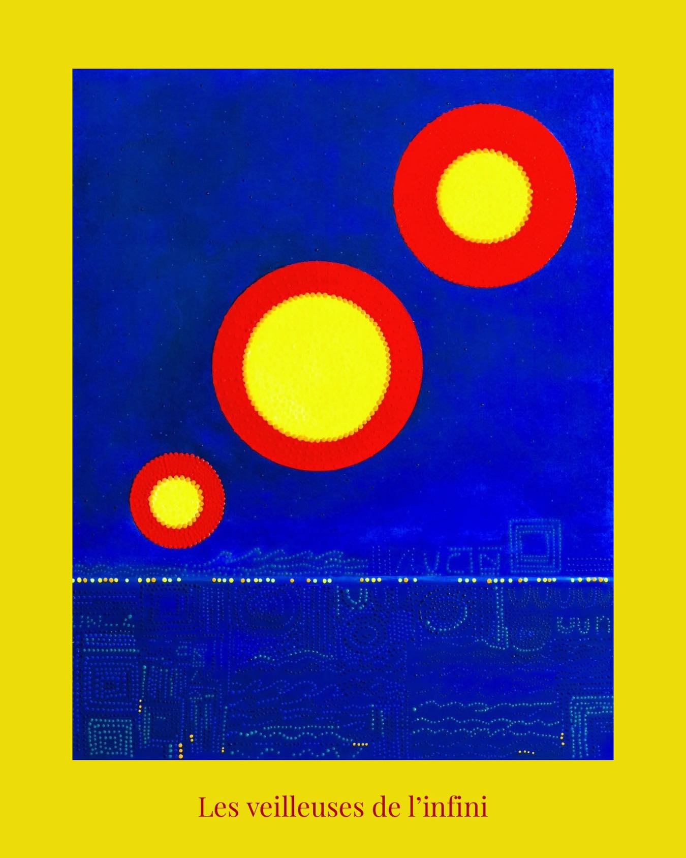 « Les veilleuses de l’Infini » : le silence a trouvé ses gardiennes! Elles flottent, veillent et rayonnent dans l’immensité ! Un voyage immobile vers l’absolu. #artabstrait #artcontemporainfrançais #artcollector #décorationintérieure
