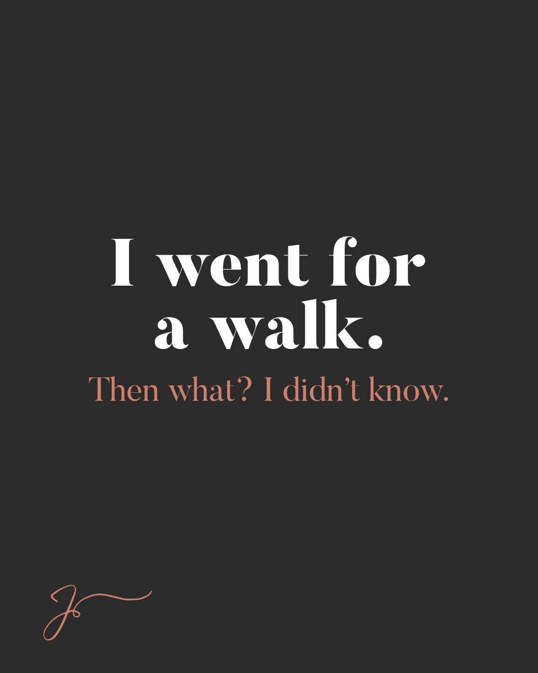 Six years ago last Friday, I left my business.
My first day on the other side, I was so wired I didn't know what to do with myself. The pace, the noise, the constant motion - it had become who I was. Without it, I just stood there.
So I went for a walk. Then what? I didn't know.
I wasn't leaving toward something. I was leaving because I had nothing left. I was broken, burnt out, and honestly? I didn't even like my business anymore. I just knew I couldn't stay.
What I didn't know - what none of us knew - was that a few days later, the world would shut down.
So there I was. No business. No plan. No "what's next." Just a walk, a lot of uncertainty, and a pandemic for company.
It wasn't a beautifully designed transition. I skidded in, bashed up and bruised. There was nothing intentional about it.
But six years later, I can tell you what's on the other side.
Life works now. My work is joyful - it genuinely fills me up. My schedule ebbs and flows to make room for my wellness, my family, the things that matter. And Sunday dread? It's not a thing in my life anymore.
That messy, unplanned skid into the unknown is exactly why I do the work I do today. I don't want other women to land the way I did - exhausted and out of options. I want them to intentionally consider their recalibration. Before the wall. Before the burnout makes the decision for them.
That's the whole reason I'm here.