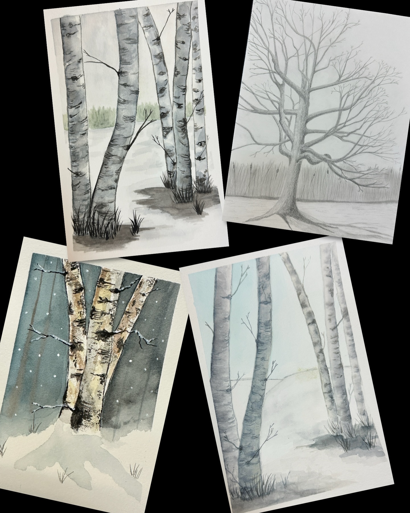 Trees by my Adult art class! With a strong focus on observation, layers and texture artists worked in graphite, watercolor and ink. Each artist created several pieces making a cohesive series of woody titans. I am so proud of everyone’s progress! Stay tuned for many more photos!
#arteducation drawingclasses morriscountynj womanowned #penandink morriscountyart #adultartclass newjerseyarts morrisarts supportsmallbusiness @denvillecitylifestyle @njartassociation @dwtndenville