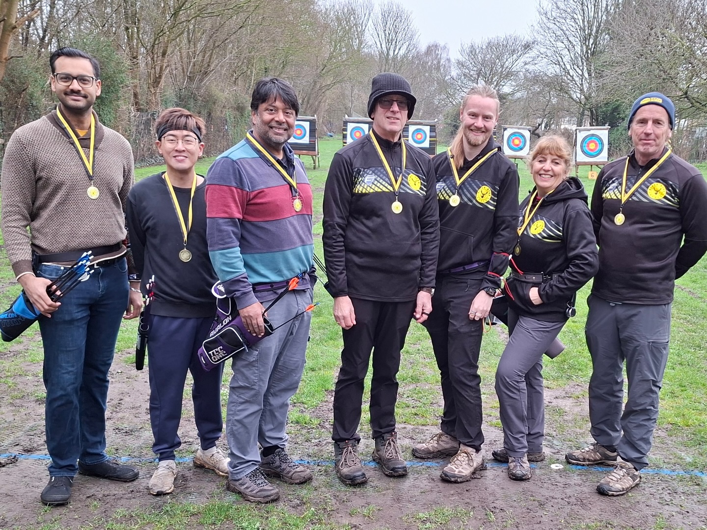 Well done to everyone who managed to warm up their fingers, and participate in the annual Frostbite season!
The last match was yesterday, and we can see clearly see just how chuffed these fine archers are, sporting their super BSA Frostbite medals 🏅
Why not book our beginners course, join our club, take part and get some medals too! 🏹
#archerygb #archeryclub #recurvearchery #barebow #longbow