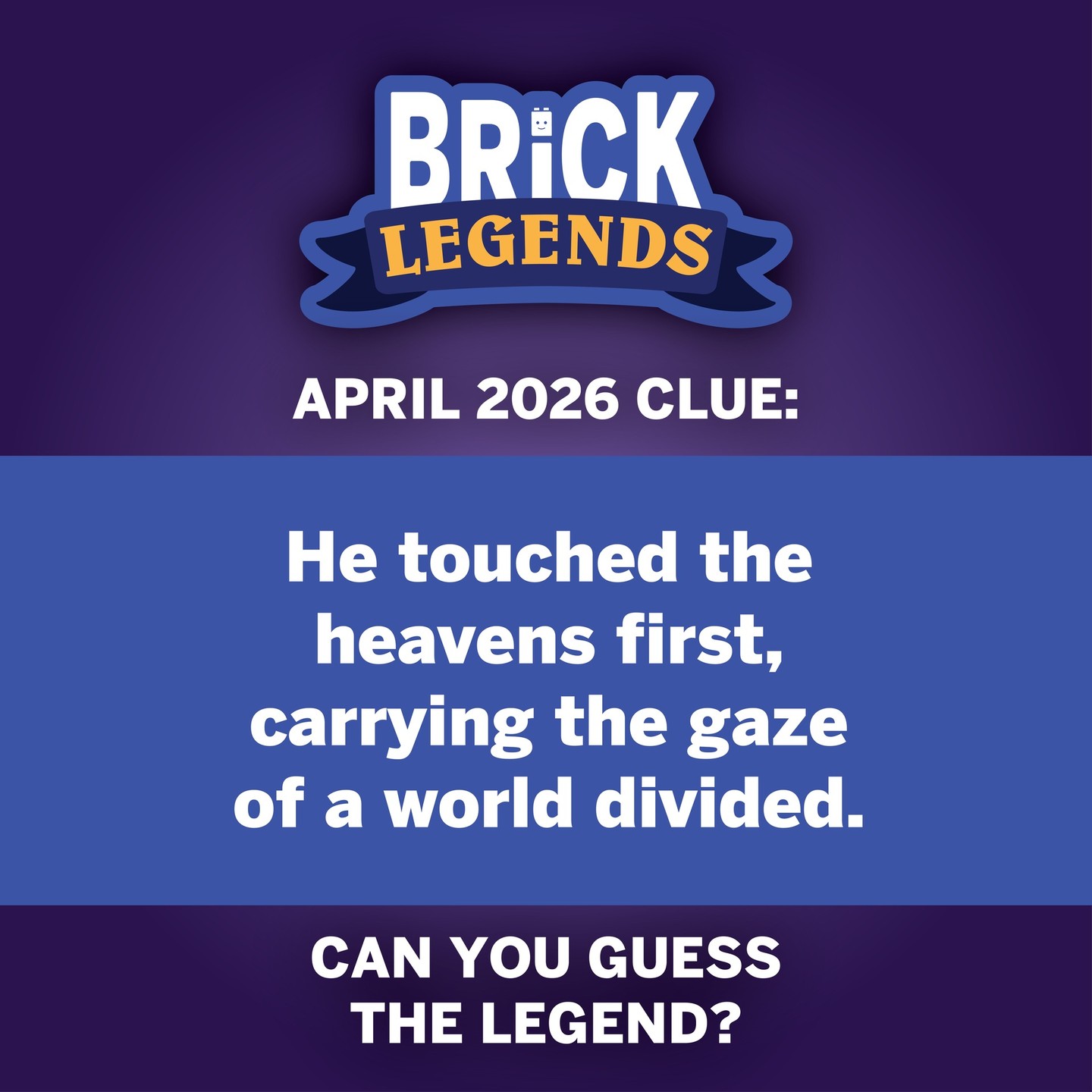 Apr. 2026 Brick Legends is coming soon so it's time for your first clue...😍
He touched the heavens first, carrying the gaze of a world divided.
💬 Drop your guesses below - who do you think our EIGHTH Legend will be?
-
#BrickLegends #UnitedBricks #ComingSoon #April2026 #LEGOminifigure #Minifigures #MysteryBox #ColdWar #ColdWarMinifigures #ForCollectors