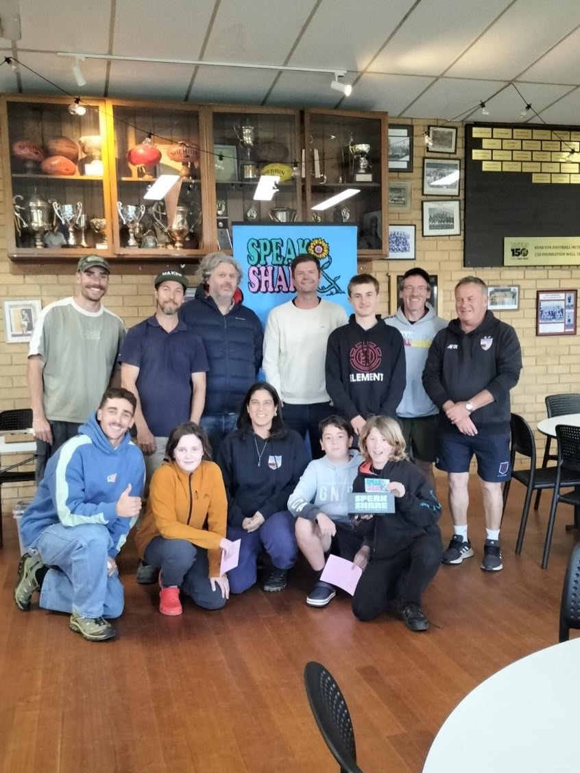 Did you know sunflowers turn inwards towards each other when the sun goes down? 🌻
At KDSC we care deeply about the mental and physical wellbeing of our players. Tonight some players and coaches had the pleasure of being guided through some activities to help them normalise mental health conversations. Checking in with their team mates, checking in with themselves, Nathan and Ben from Speak and Share were fantastic. A fun and challenging hour session that brought us together and showed us that we are stronger when we pull each other up.
Fergus Brady and Eli Banks won prizes for their insightful contributions to the session - Fergus showing us that vulnerability is a choice and it is up to you to open up, and Eli may even have a bright future in Speak and Share facilitation!
A motto “a burden shared is a burden halved” leads this crew to help break down any barriers that inhibit us from being caring, better and stronger people.
Thanks so much to Nath and Ben, you certainly opened a lot of doors for our young men tonight.
https://speakandshare.com/pages/our-story
Special thanks to Kyneton Football Netball Club for hosting us 👏🏽
@speak_share