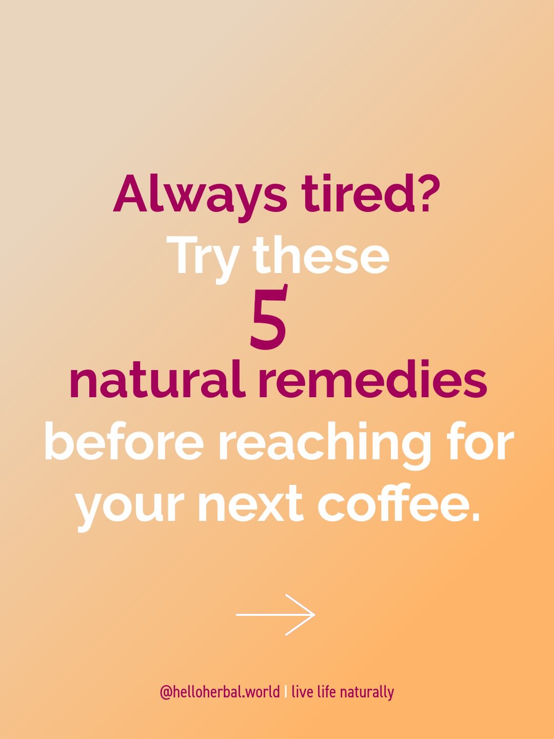 Feeling tired all the time? It might not be a coffee problem.
Sometimes low energy is your body asking for better support, not more caffeine.
Herbs like matcha, maca, and ashwagandha have been used for centuries to support energy, focus, and resilience to stress.
The best part?
They often provide more stable energy without the caffeine crash.
Small changes can make a big difference. 🌿
✨ Try one remedy this week and notice how your body responds.
Which one are you curious to try?
Save this post so you can come back to it later.
💚 I would love to welcome you as a follower of @helloherbal.world so I can share more tips, recipes and DIYs to live life naturally
#naturalenergy #naturalremedies #energybooster #matcha #energyboost