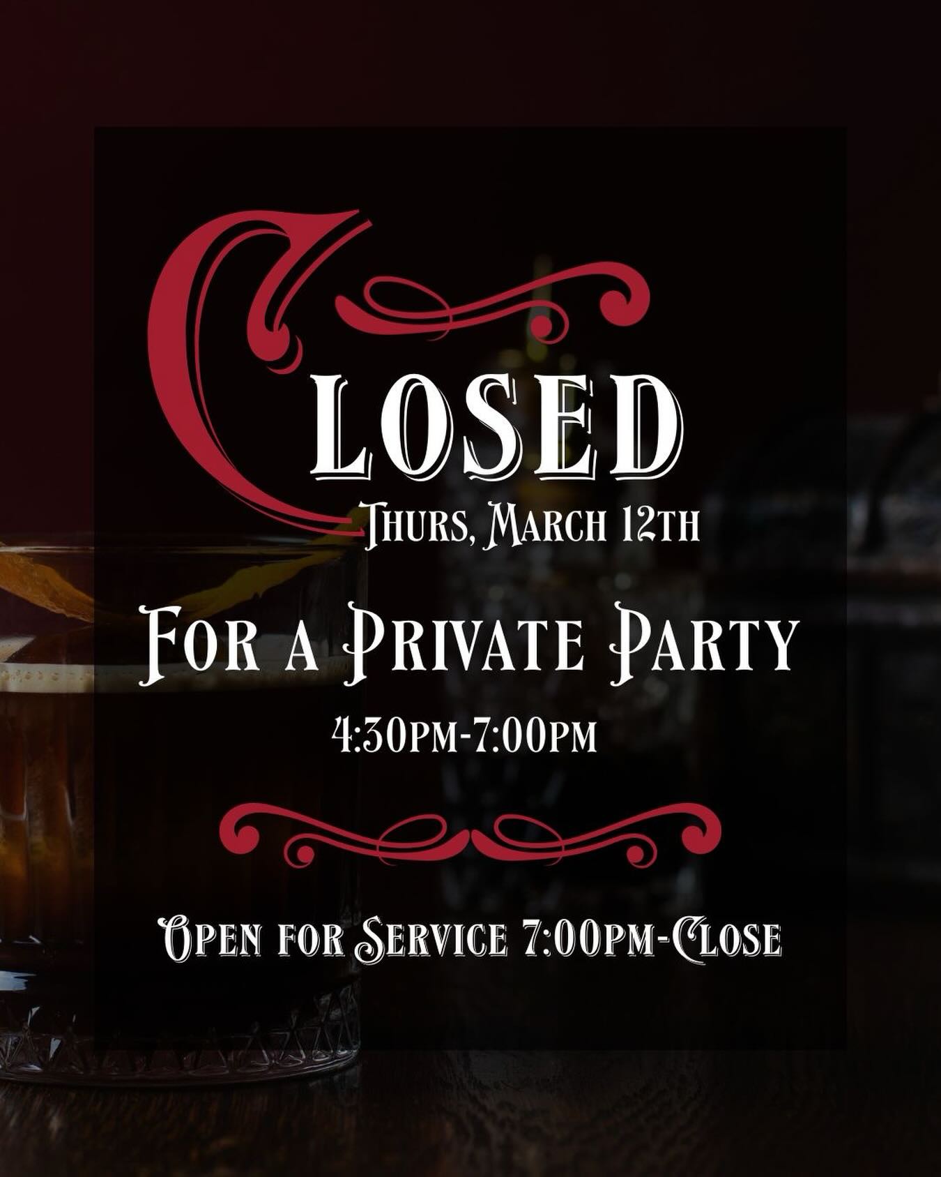 ✨We will be closed for a private event tonight from 4:30-7pm.
Please join us after for dinner and drinks 🍽️🍷
#1864bozeman #bozemaneats #bozemanevents #downtownbozeman