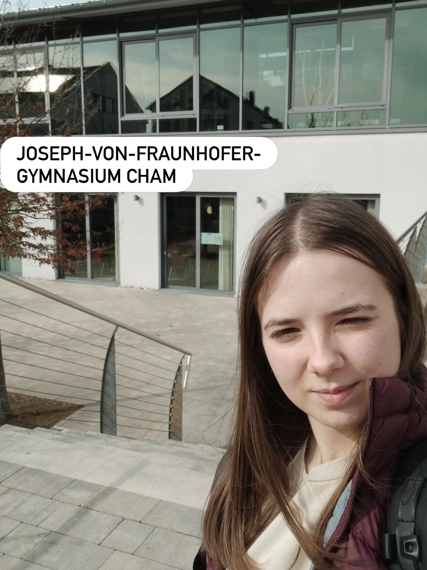 Anežka Dvořáčková z 5.C vyrazila na Erasmus+ na 3 týdny do bavorského Chamu, aby tam pochytala co nejvíce z jazyka a kultury🇩🇪