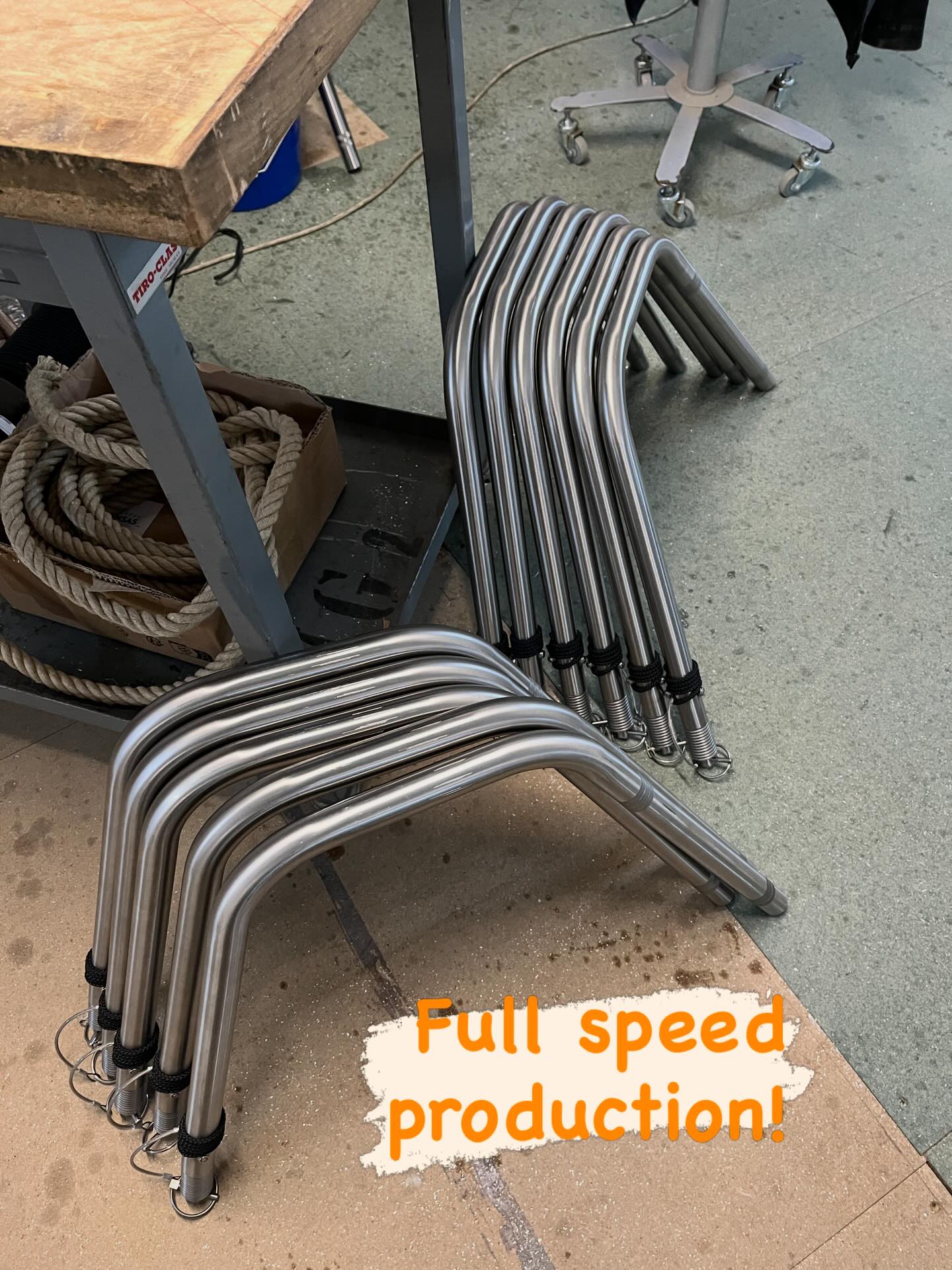 Trailers draw bars complete for the first batch! 100% stainless steel for durability with a great look!