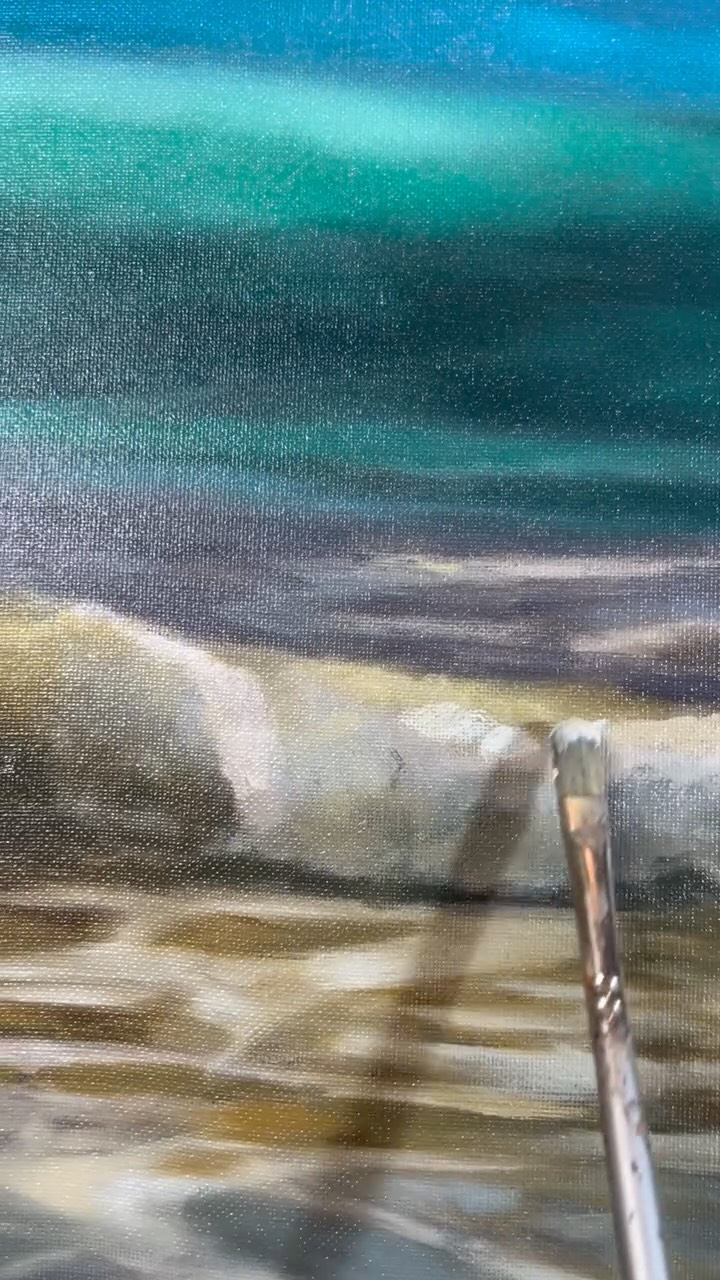 Started this piece back in 2024 and it’s been sitting to the side unfinished. Finally added more layers to it and loving it!! Aiming to finish it by the end of this month! Hold me accountable 😆
#seascape #irishartist