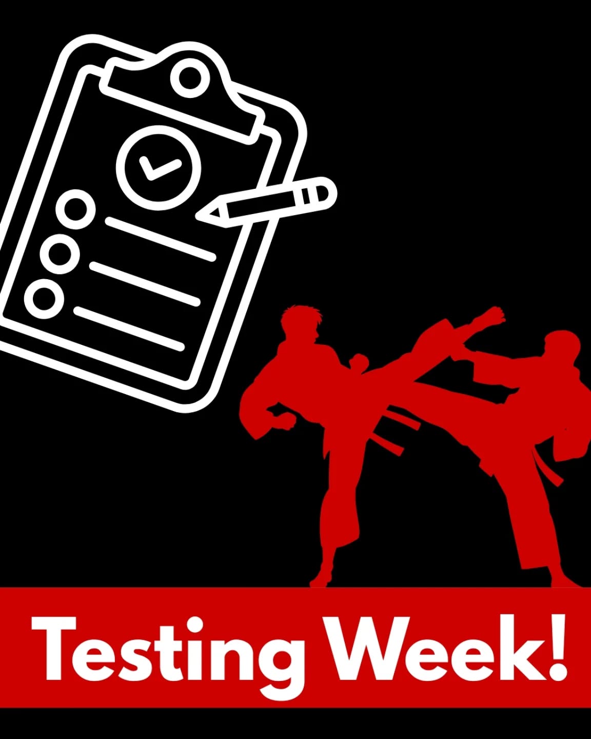This week is testing week for the students in the JUNIORS KARATE program. Good luck to all candidates! Wednesday, Mar 11th is the big testing day ceremony so there will be no classes. Families are welcome to come and cheer on their friends and classmates!