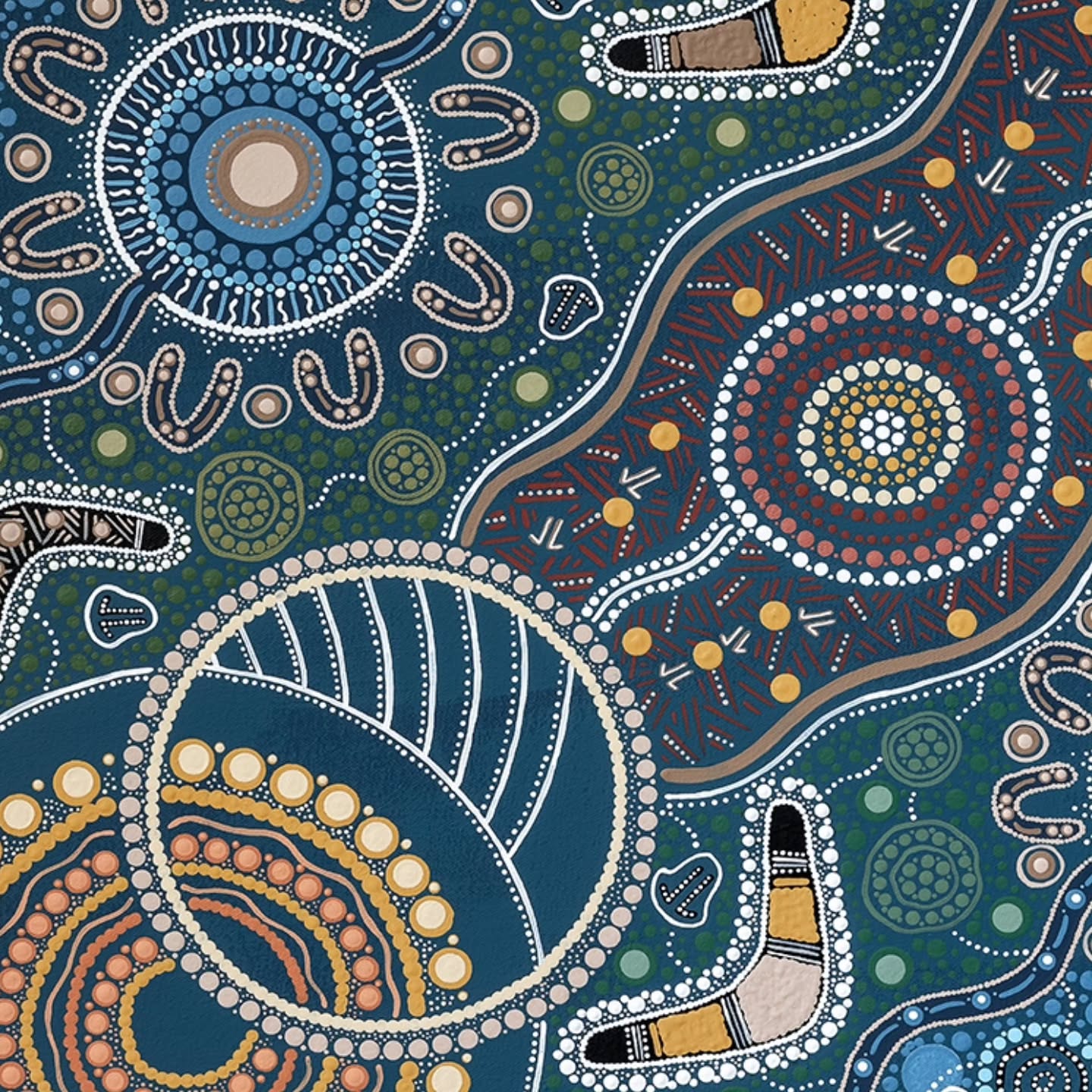 Walking Together 👣
This artwork tells a story of collaboration, connection and shared journeys.
Kurulbrang (kangaroo paw) symbolises connection to Aboriginal heritage and Country, with the circles represent sun, community and unity. A story of listening, learning and knowledge sharing - building stronger relationships and walking together towards an empowered future.
Mel created this artwork for the Department of Treasury's Innovate Reconciliation Action Plan 🖤💛❤️
#artwork #artcommission #aboriginalartwork #Reconciliation #art