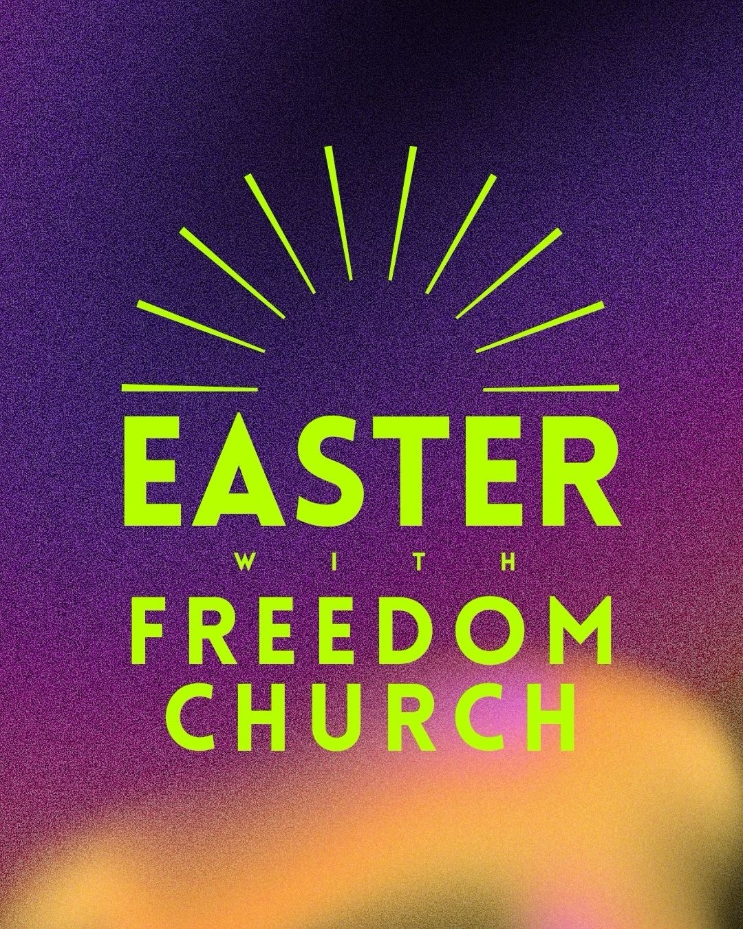 You’re invited to celebrate Easter with Freedom Church Raleigh! ✝️
Join us for a powerful Easter service as we celebrate the hope and joy of the resurrection. Bring your family and friends and stay after service for cotton candy, food trucks, and a bouncy castle—fun for everyone!
With multiple service times available, there’s a spot for you.
📅 Easter Sunday — April 5
⏰ 8:45 AM | 10:00 AM | 11:15 AM
📍 Freedom Church Raleigh
You won’t want to miss this special day. We can’t wait to celebrate with you! 💛