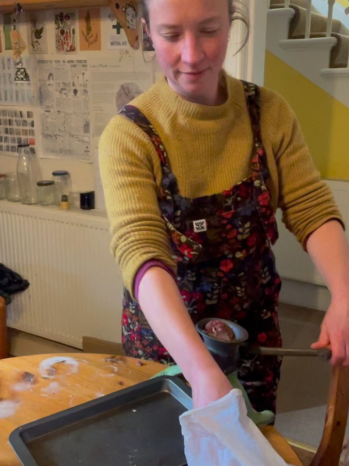 The bits people didn’t want 🦌
I was lucky enough to jump in on a last minute place on last weekend’s Venison butchery and sausage making course in Lochaline, run by @rspb and taught by the very wonderful Clare from @gilbertsfreerange Initially I didn’t book onto this as I didn’t want to take a place from a beginner but I’m glad to have been part of it as it turned out to be a fantastic interactive day.
At the end of the class we were left with all the ‘gruesome’ bits that often in commercial settings would be considered waste. This is where the excitement lies for me. The potential for creativity and transformation. The deep loathing of food waste that reaches parts of me that I don’t even have a name for. So off home I trotted with the bones, fat, trim and a wee bag of snacks for the dogs. From this ‘waste’ food I’ve made:
🦴Approx 7 litres of rich wobbly bone stock with the addition of veg scraps, seaweeds and medicinal mushrooms
🔪A huge pile of mince
🦌2 small terrines
🧈A pot of rendered tallow for cooking.
🌿Crunchy topping scratchings seasoned with dehydrated fermented wild garlic 🤤
This has resulted in a lot of food which will be feeding us at the hoose for weeks!
Here in Morvern we live in a temperate rainforest where deer numbers need to be carefully managed to avoid destruction of the vegetation. Not to mention that venison is a nutrient dense local source of food.
Thanks again to Clare and RSPB and for running this great course and spreading the knowledge in the local community.
.
.
.
.
.
#wildfood #venison #zerowaste #bonebroth #savingmorvernsrainforest